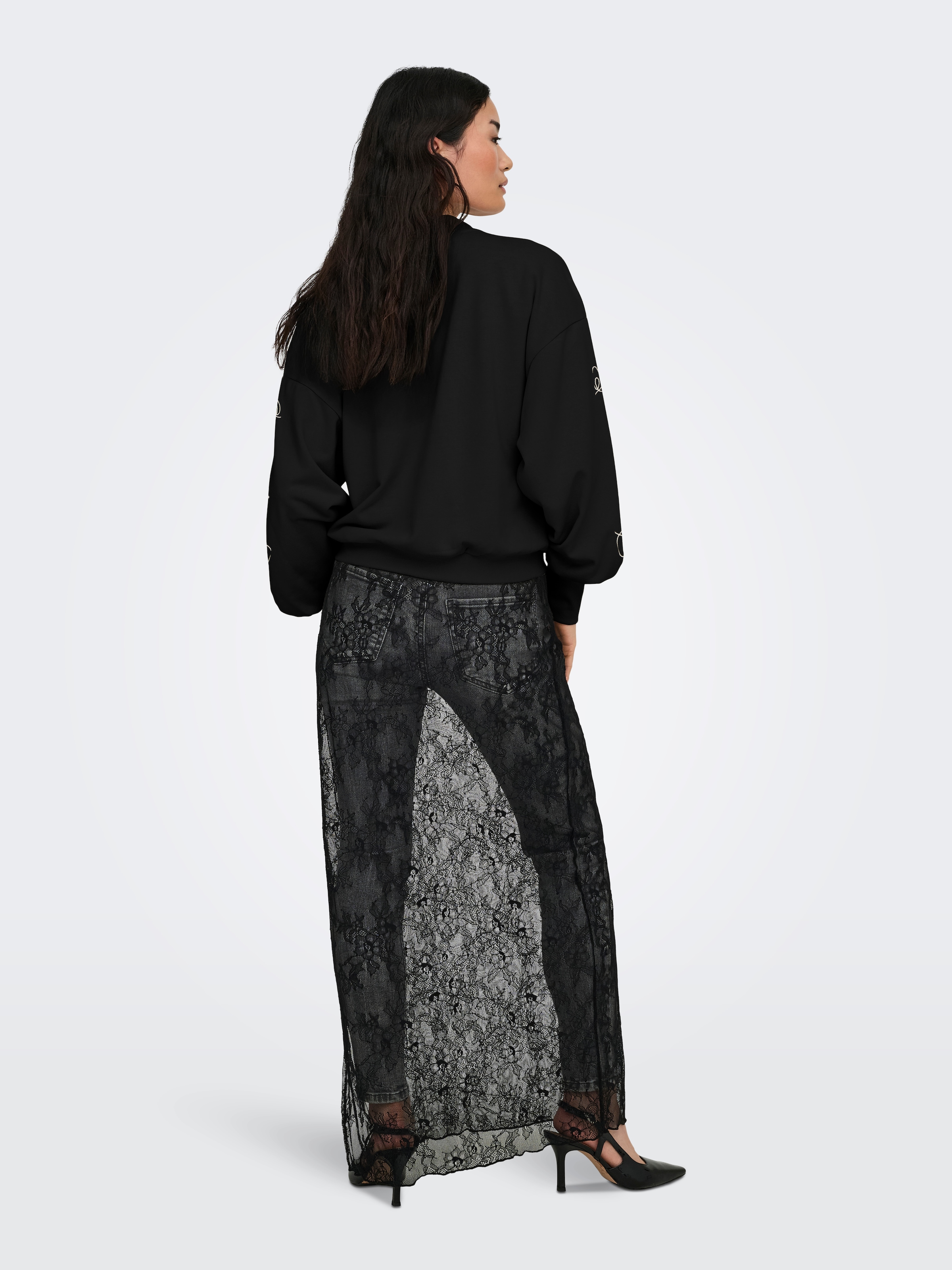 ONLY Sweatshirt »ONLBROOKE L/S O-NECK DETAIL SWT NOOS«
