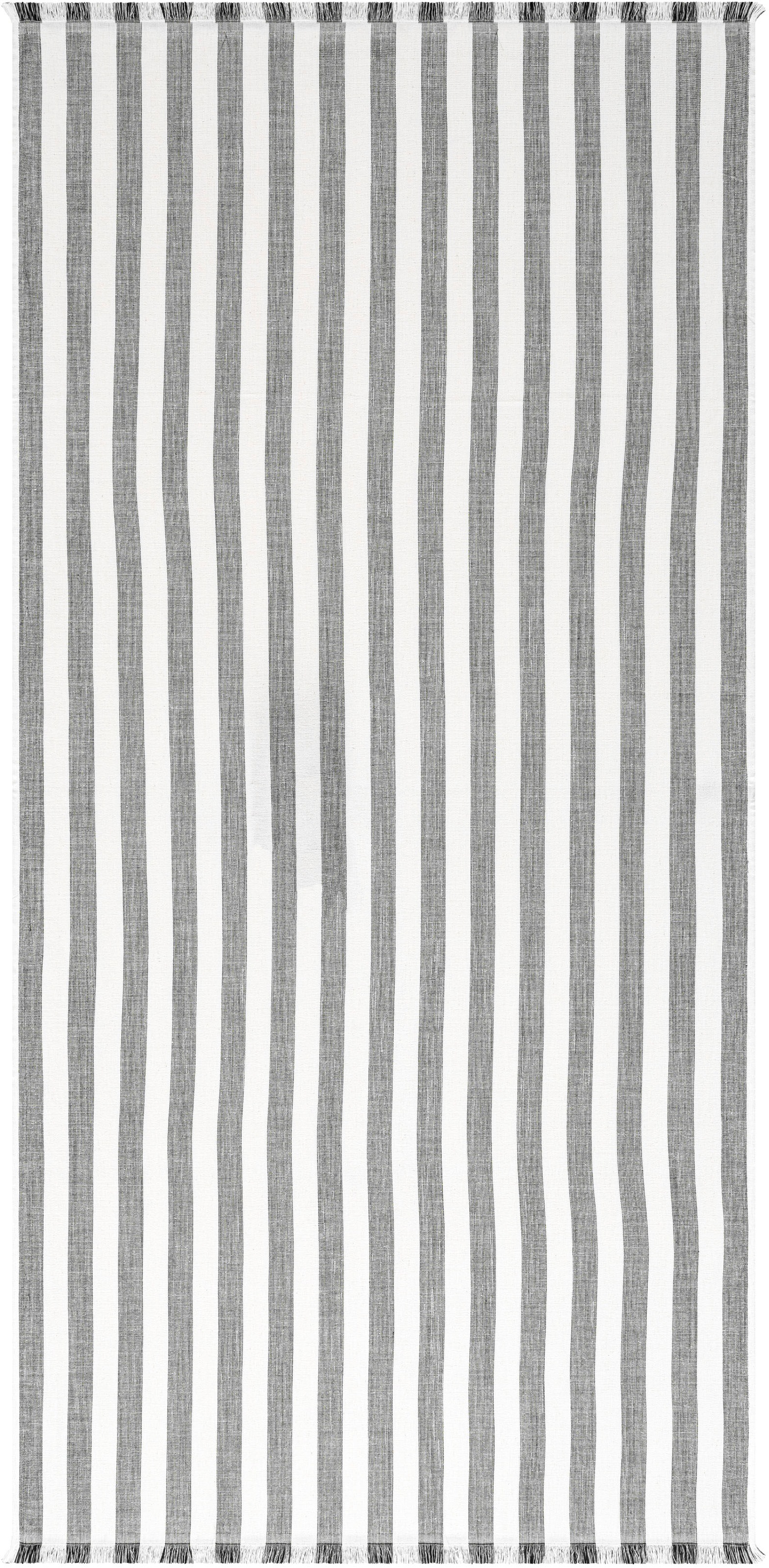 Strandtuch EGERIA, B:80cm L:180cm, grau, gewebte Ware, Obermaterial: 65% Baumwolle, 20% Polyester, 15% Viskose, Handtücher, "Pestemal", 80x180 cm,