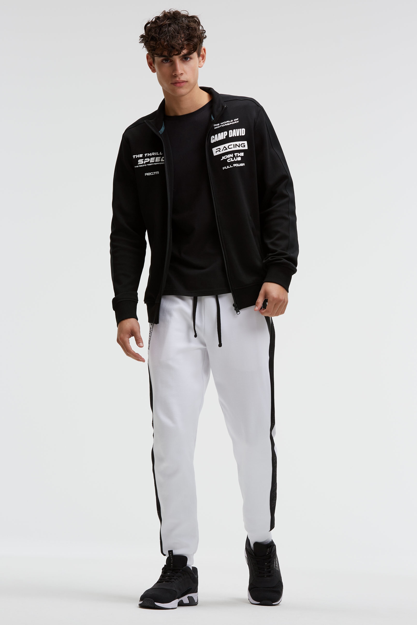 CAMP DAVID Sweatjacke mit Reißverschlusstaschen