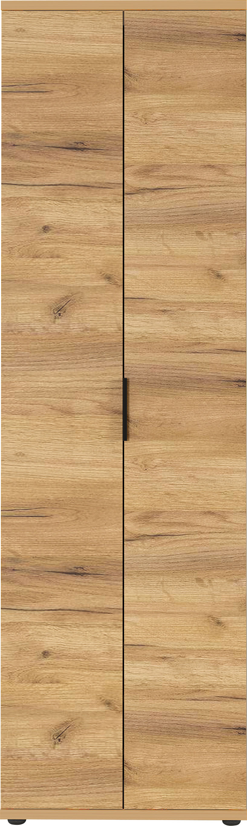 GERMANIA Garderobenschrank "Fremont" Breite: 59 cm, Metallgriffe, verstellb. Böden, ausziehb. Kleiderstange