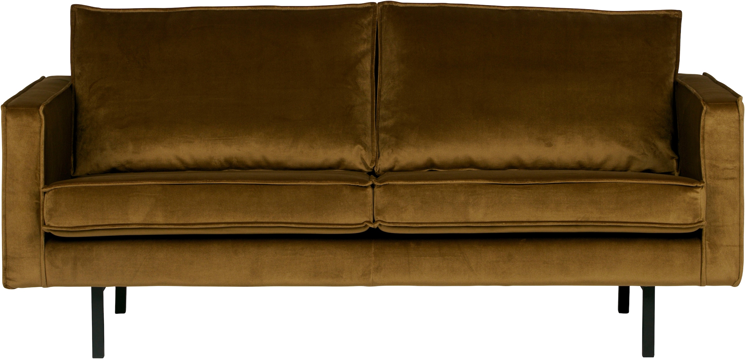 WOOOD 2,5-Sitzer "Rodeo Bezug mit Zickzack-Federung, Metallbeine, H 85 x B 190 x T 86 cm" Velvet-Bezug, Tragkraft 200 kg, Maximale Verschleißfestigkeit