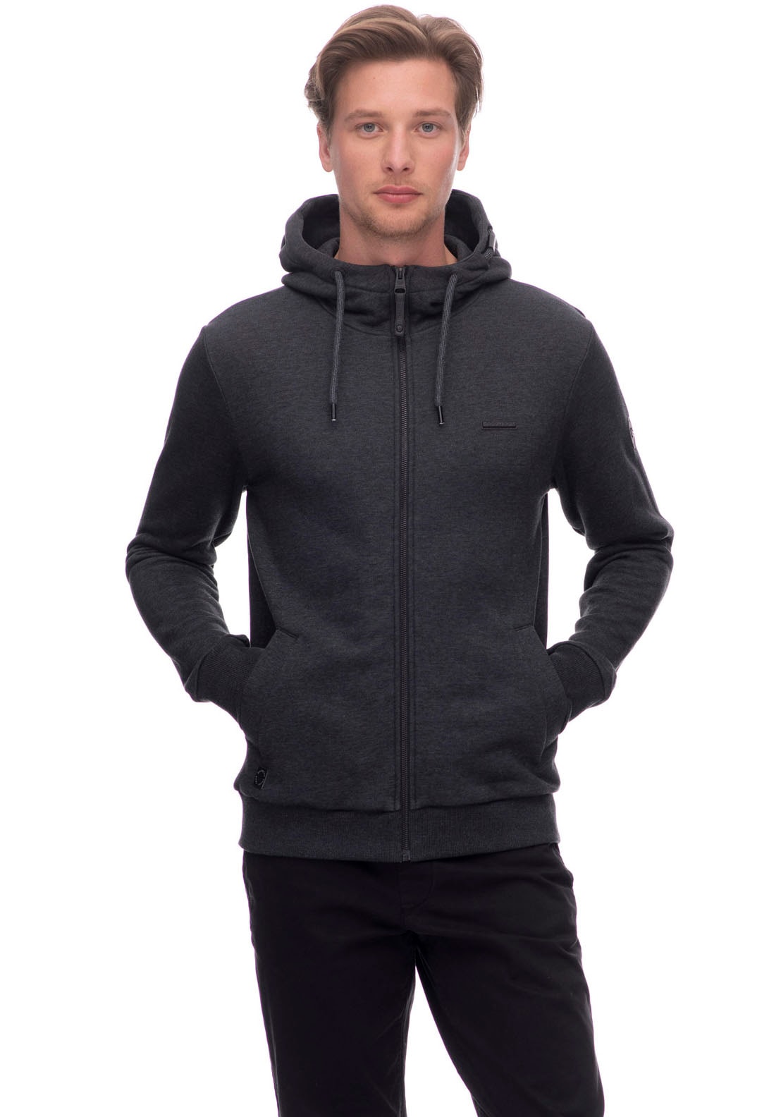 Ragwear Sweatjacke "NATTE ZIP CORE", praktische Kapuze mit Kordelzug