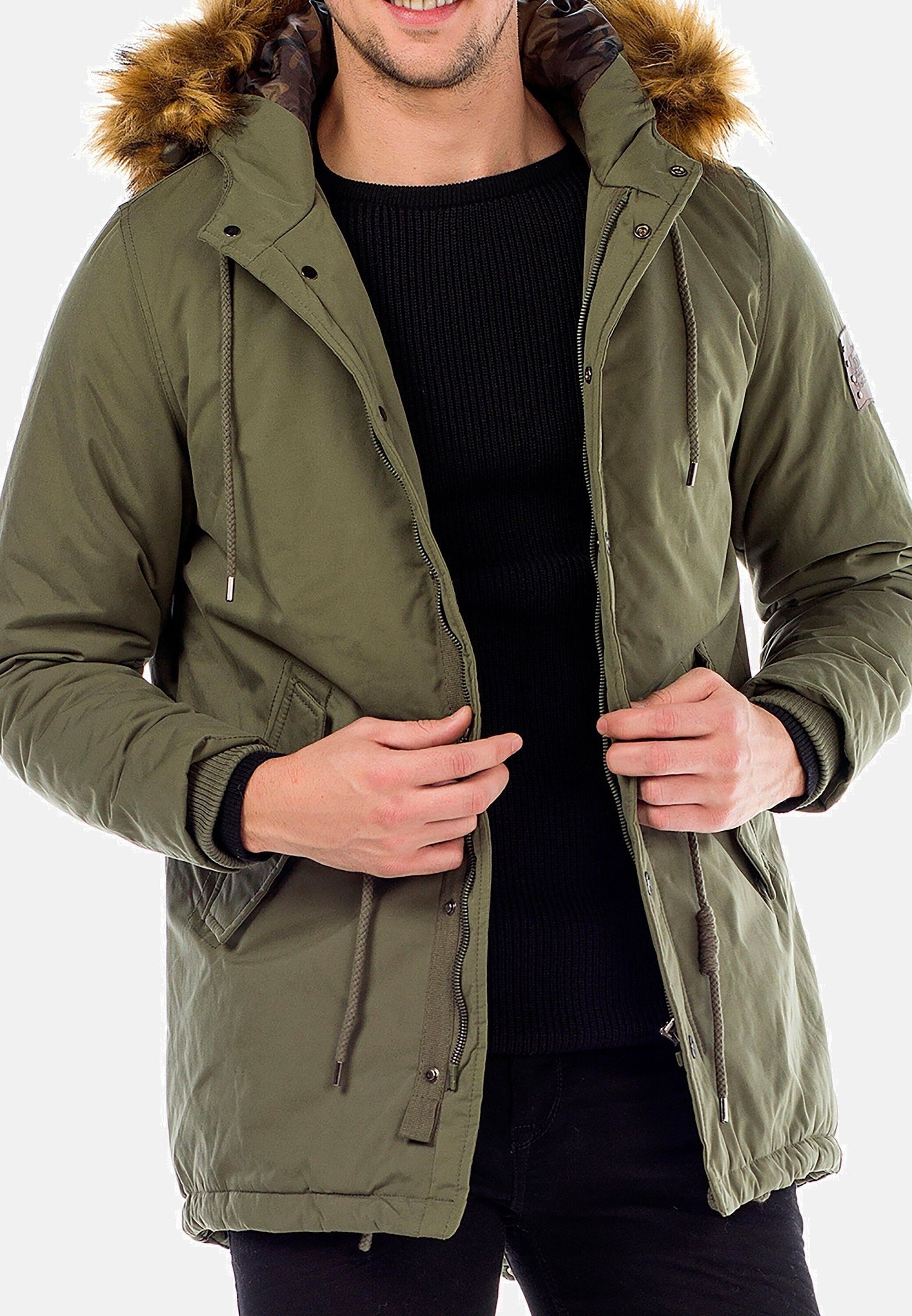 Cipo & Baxx Winterjacke »Jacke«, mit Kapuze, mit Kordelzug zur Taillierung, CM150