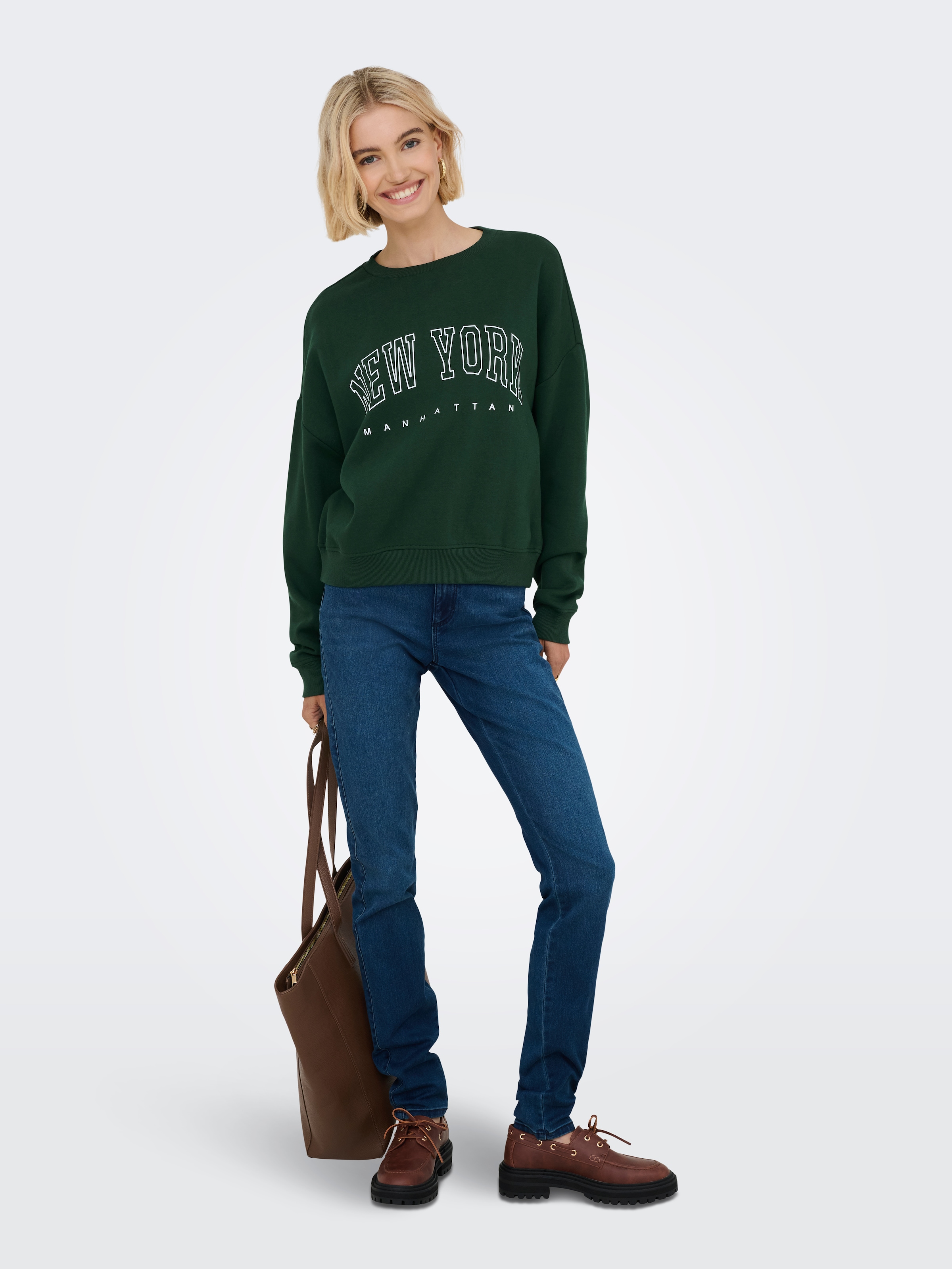 ONLY Sweatshirt »ONLSWEAT L/S CREW OVERSIZE STATE SWT«