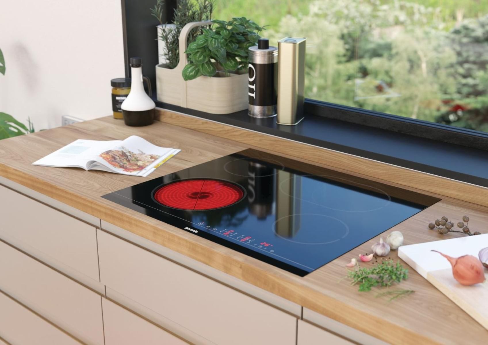 GORENJE Backofen-Set »BOS6737E13BGOT« mit 1-fach-Teleskopauszug Aqua Clean Set,  Pizzafunktion mit 300 °C – perfekt für Pizza, Focaccia und mehr!