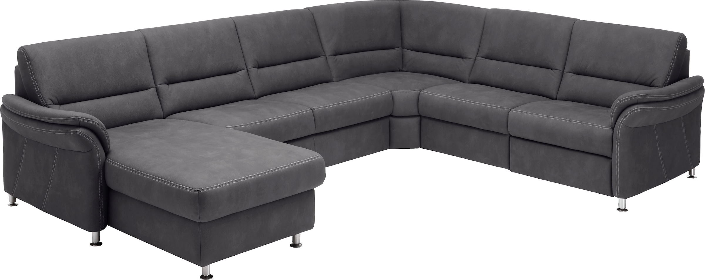 Die PlanBar Wohnlandschaft »ZE-EM16033 U-Form, Breite 330 cm« wahlweise mit Kopfstützen und Bettfunktion