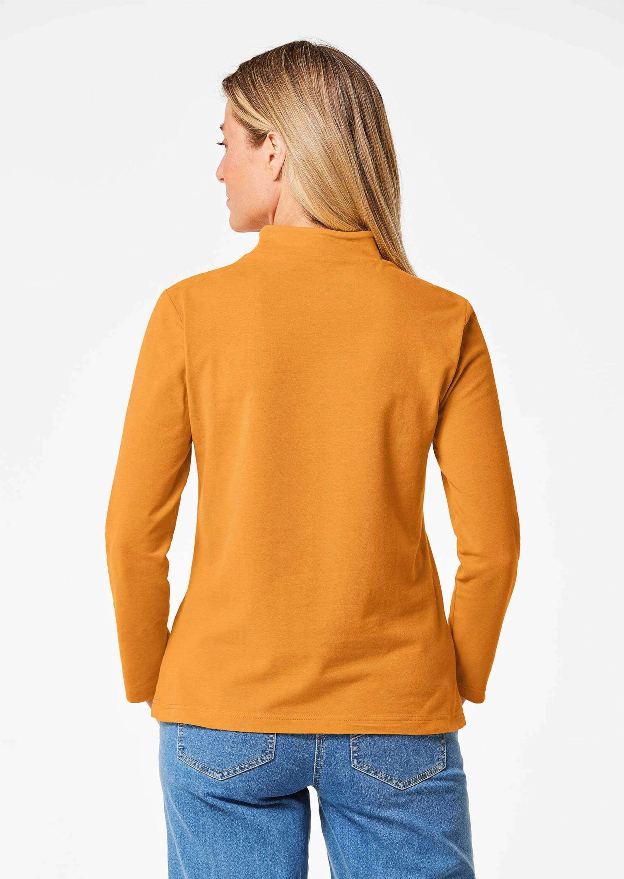 GOLDNER Longpullover »Stehbundshirt Stehkragenshirt mit Langarm«