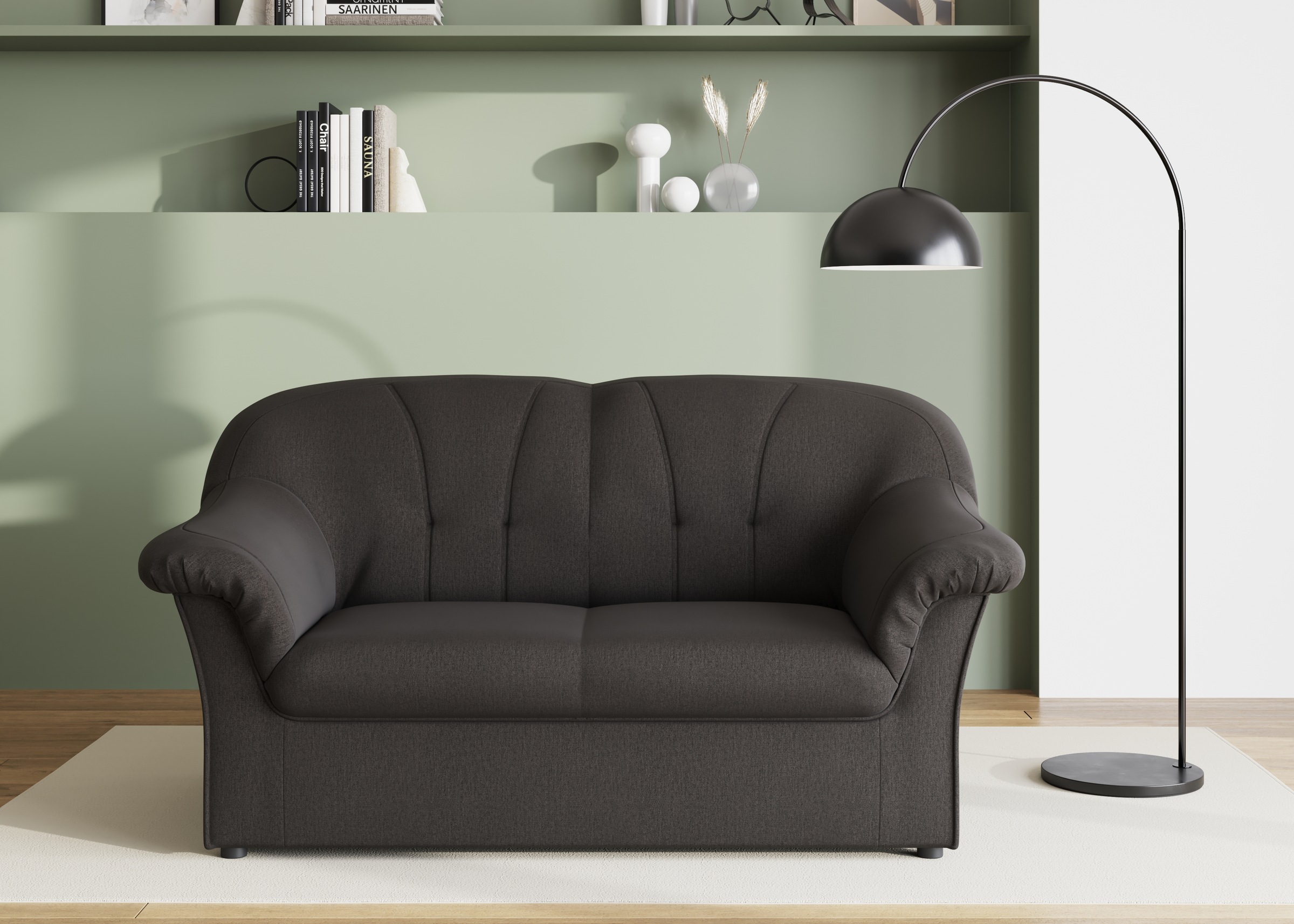 DOMO collection 2-Sitzer "Pegnitz für kleine Räume, Breite 155cm," zeitlos, günstig online kaufen