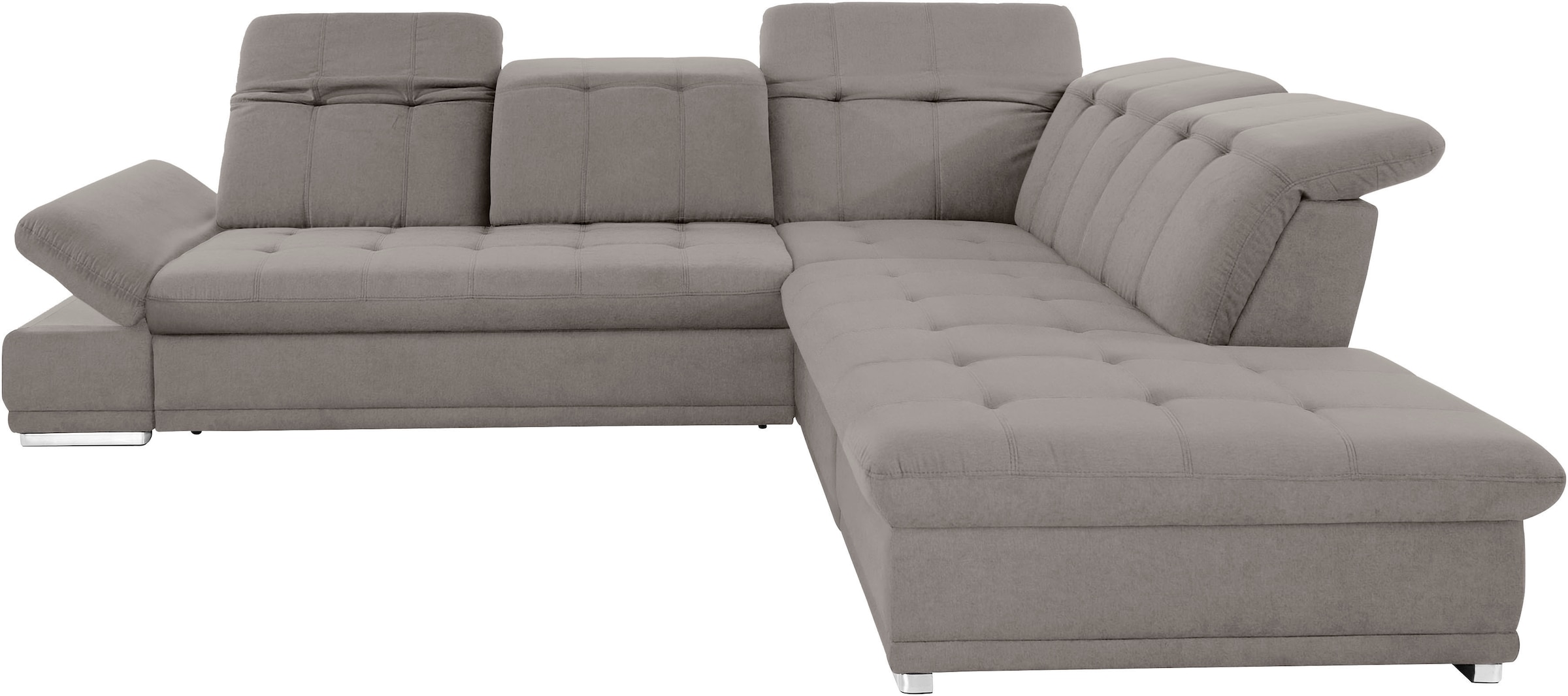 COTTA Ecksofa »Holiday L-Form mit Sitztiefen-, Armteil- und Kopfteilverstellung«, wahlweise mit Bettfunktion & Bettkasten