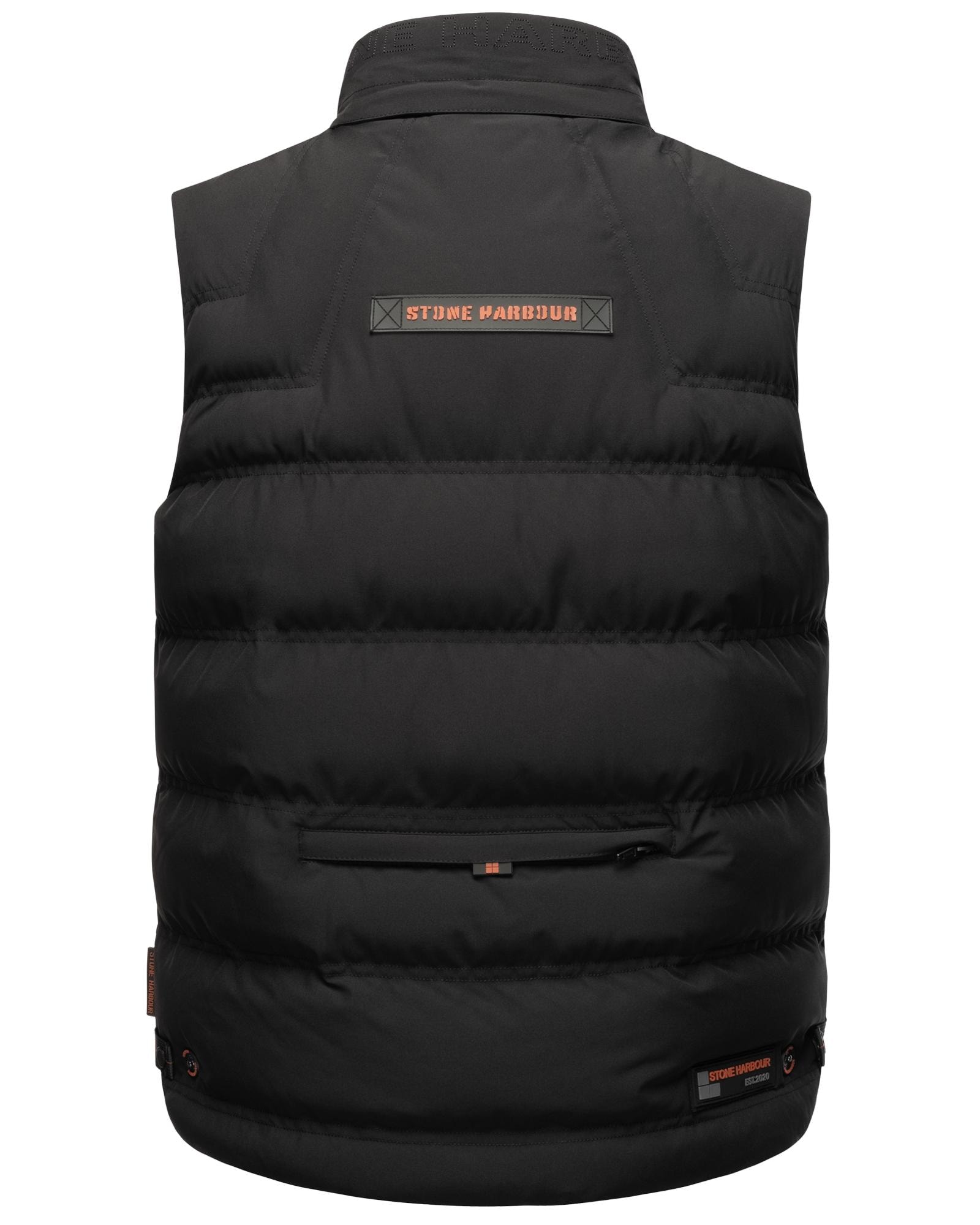 Stone Harbour Steppweste »Egoor«, Sportliche Outdoorweste mit abnehmbarer Kapuze