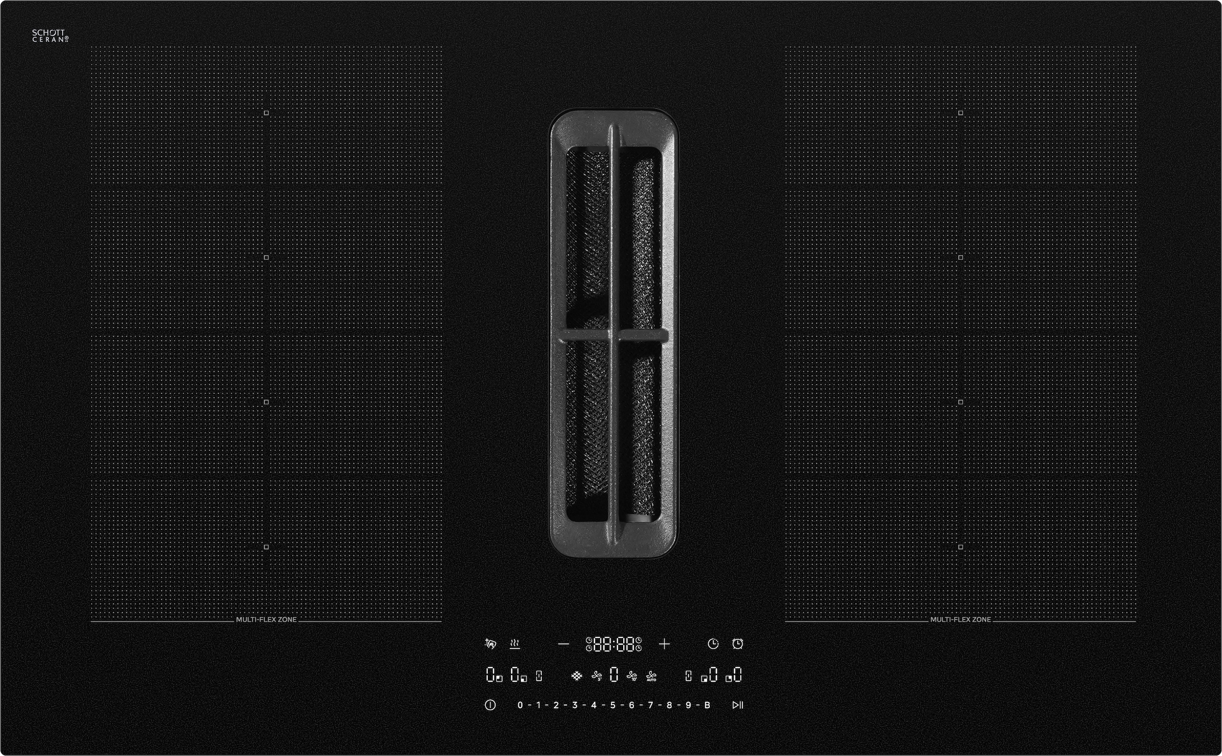 Hanseatic Kochfeld mit Dunstabzug »HDI4B9074SBMB« Platziere dein Kochgeschirr flexibel mit matter Oberfläche