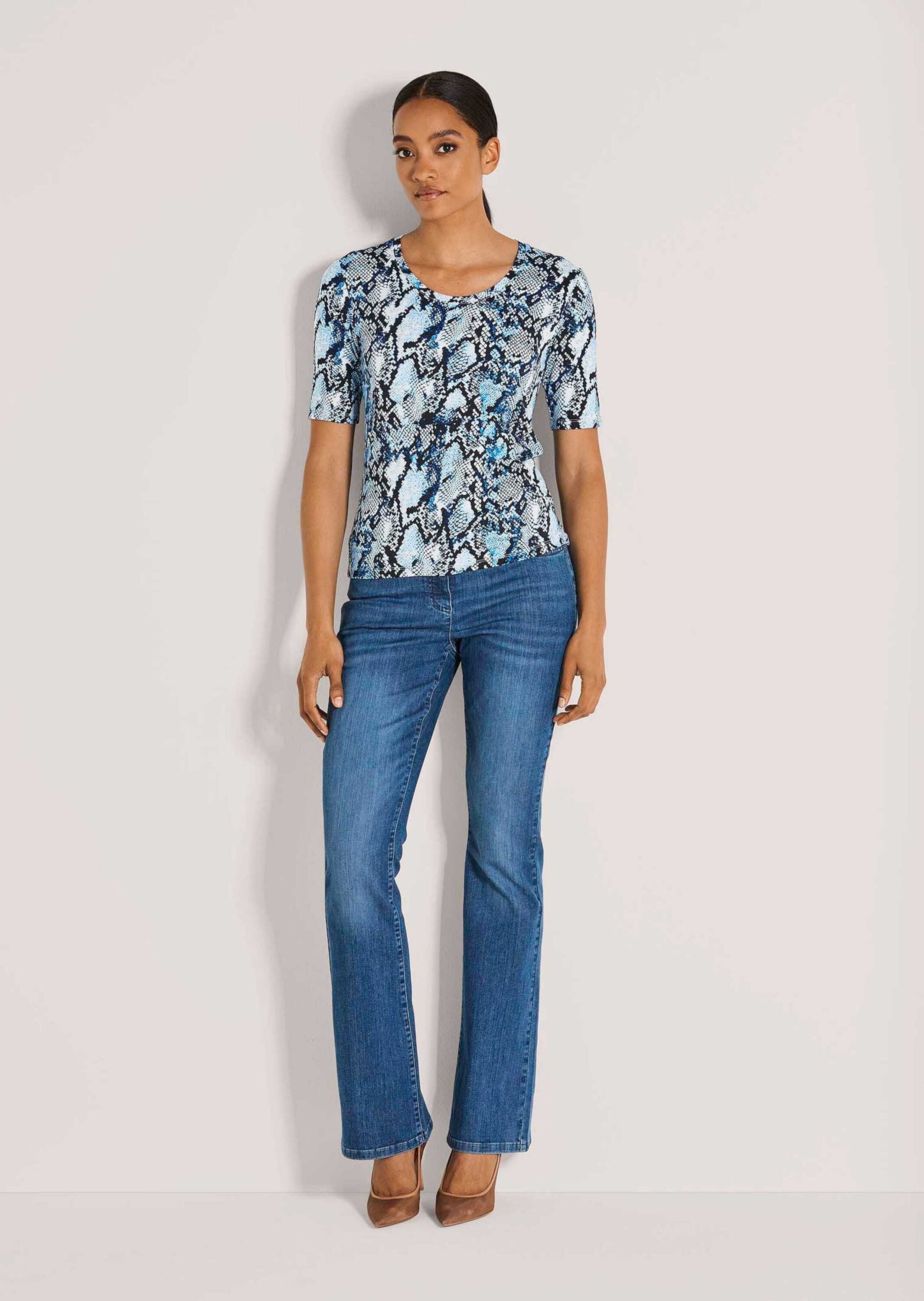 MADELEINE Kurzarmshirt "Blusenshirt Modisches Oberteil mit Animal-Print" günstig online kaufen