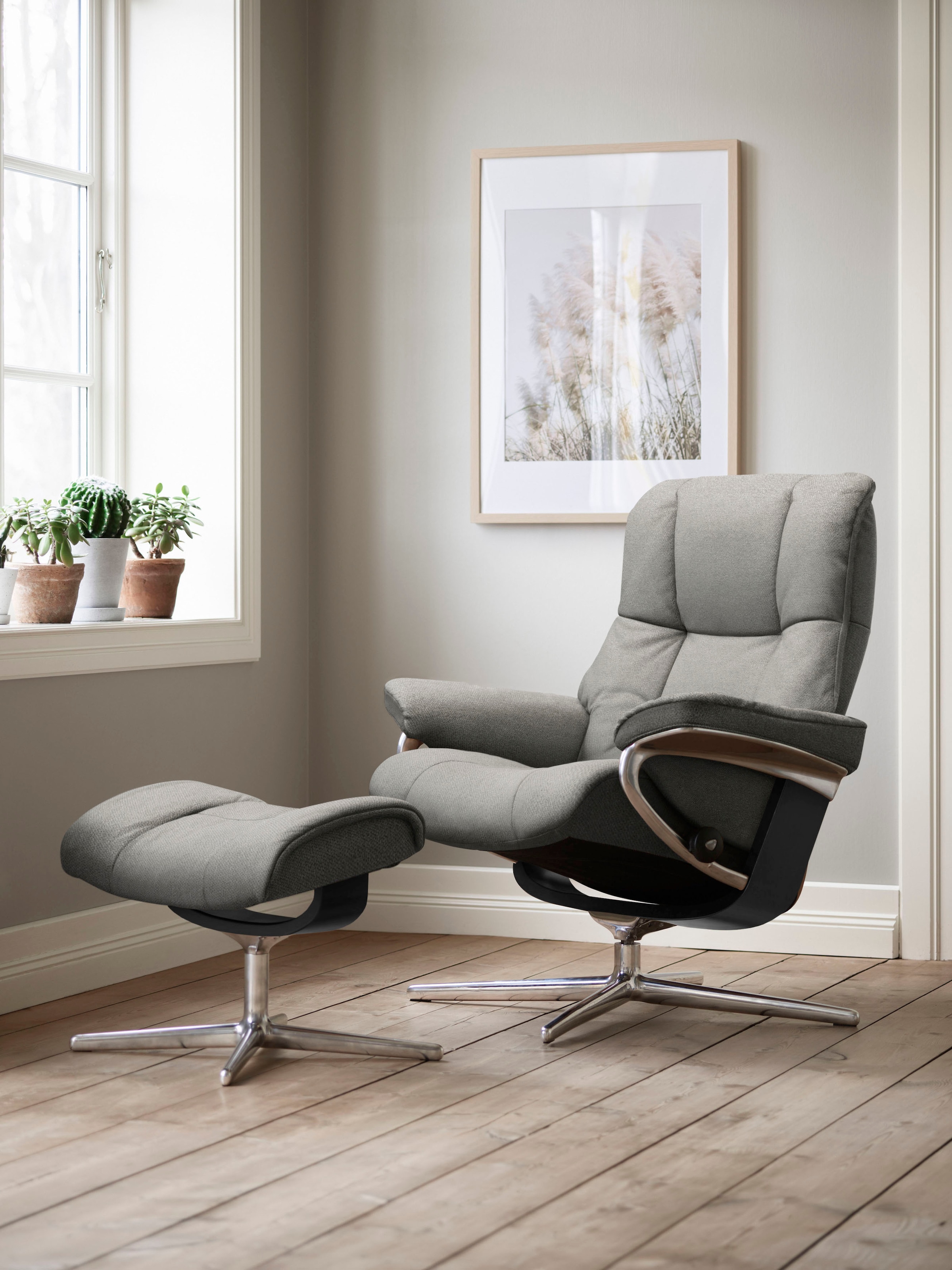 Stressless® Fußhocker »Mayfair«, mit Cross Base, Größe S, M & L, Holzakzent Schwarz