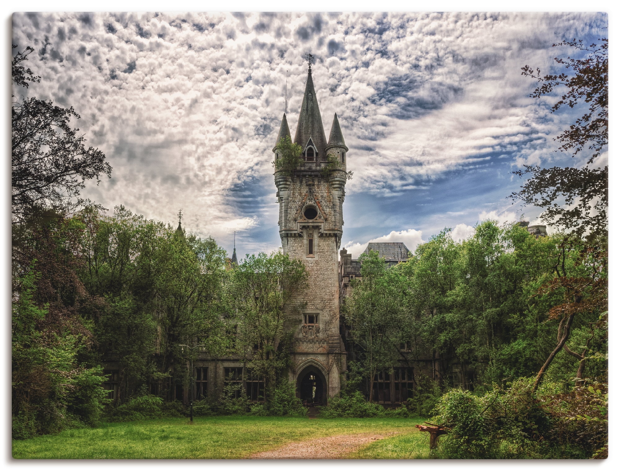 Artland Wandbild »Verlassenes Schloß Chateau - Lost Place«, Gebäude, (1 St.), als Leinwandbild, Poster in verschied. Größen