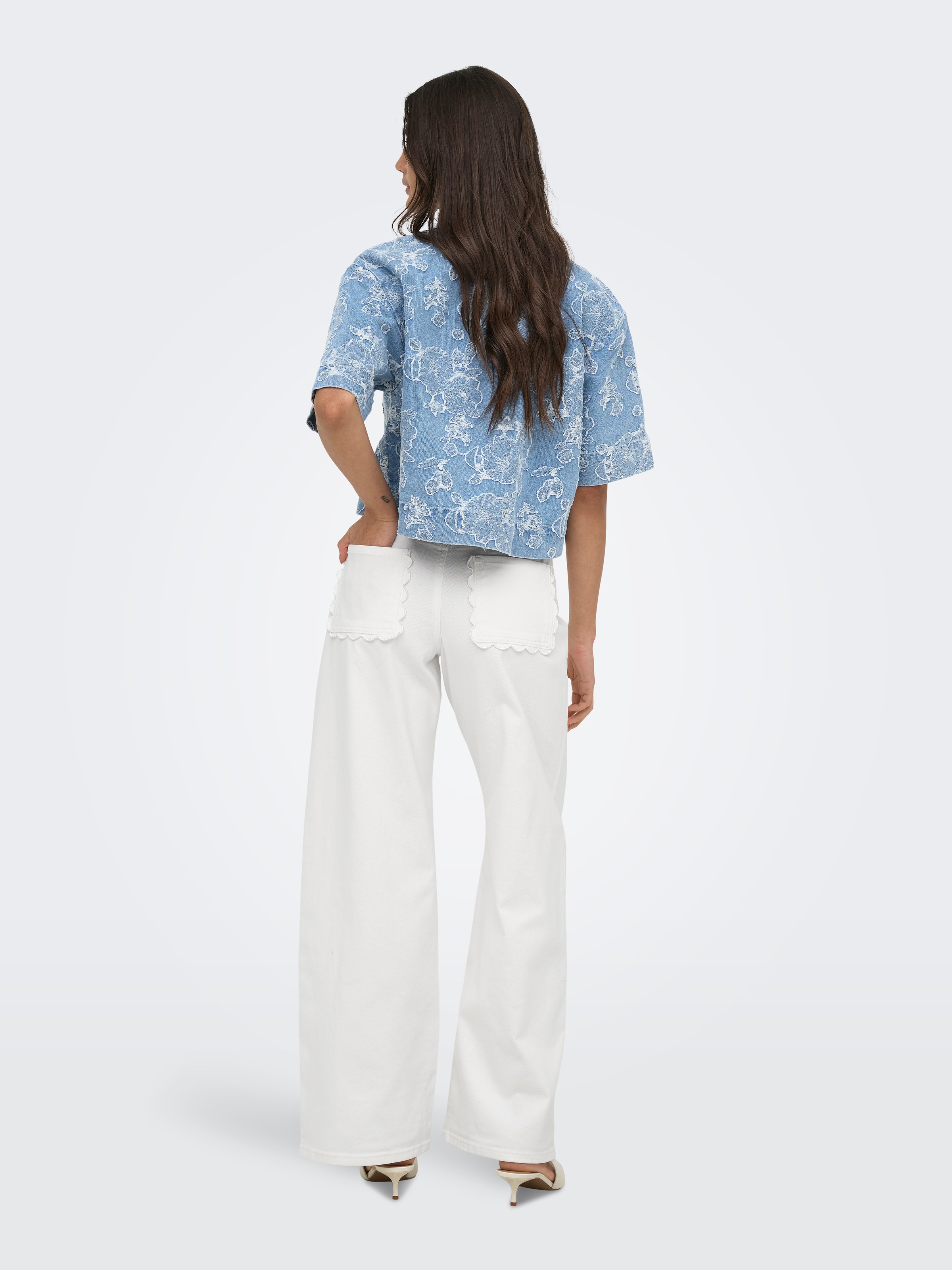 ONLY Bootcut-Jeans »ONLMADISON-SILLE HW WIDE POCKET PANT PNT« Baumwollmischung, bootcut fit
