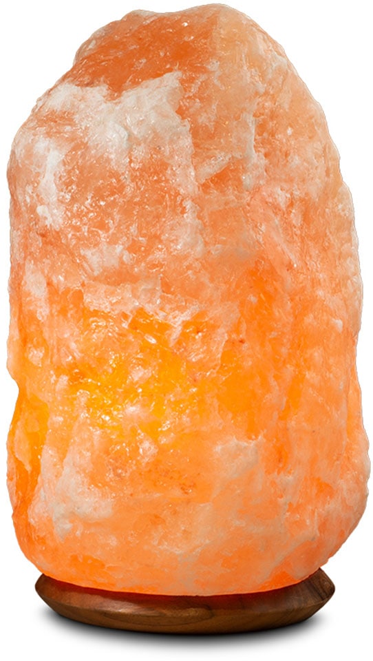 Salzkristall-Tischlampe "Rock", 1 Stk., orange, HIMALAYA SALT DREAMS, Leuchten, Handgefertigt aus Salzkristall - jeder Stein ein Unikat, ca.18-22 kg