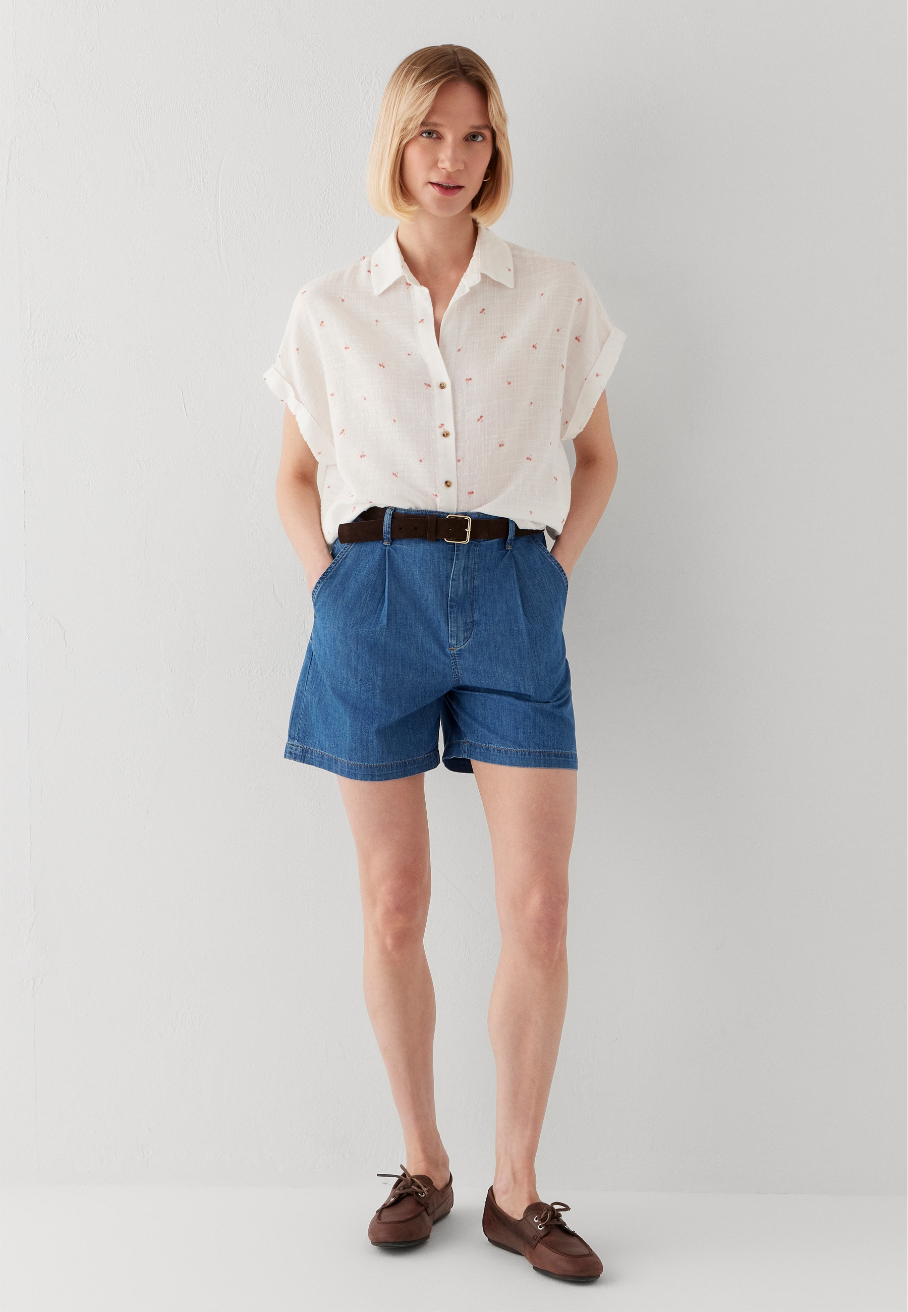 Mavi Klassische Bluse »SHORT SLEEVE WOVEN SHIRT« Bluse kurzarm