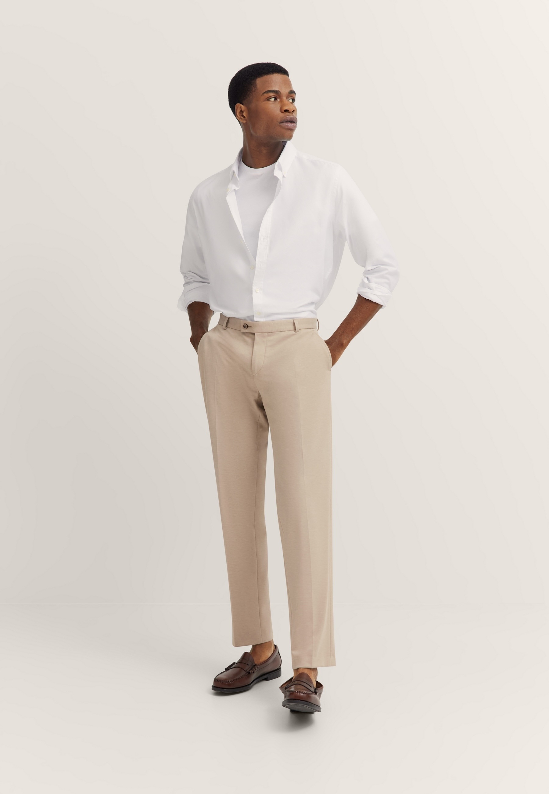 Thumbnail - bugatti Anzughose "Regular Fit" Jersey-Artikel mit Stretch