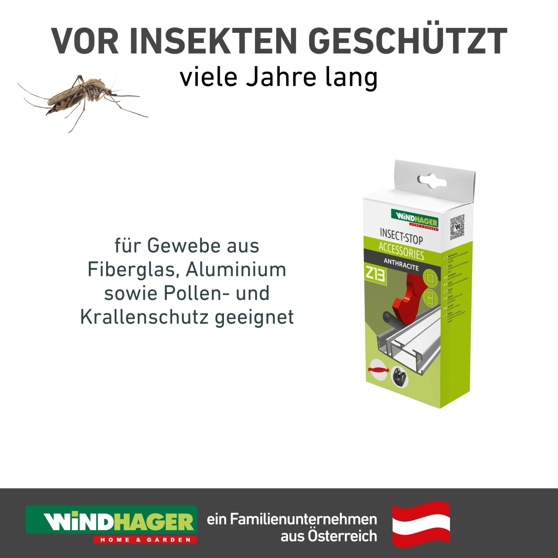 Windhager Fliegengitter-Gewebe »Keder zur Befestigung des Insektenschutz-Gewebes« 1 Stk. tlg. Fliegengitter Kederwerkzeug inkl. Gummischnur 5 m, anthrazit