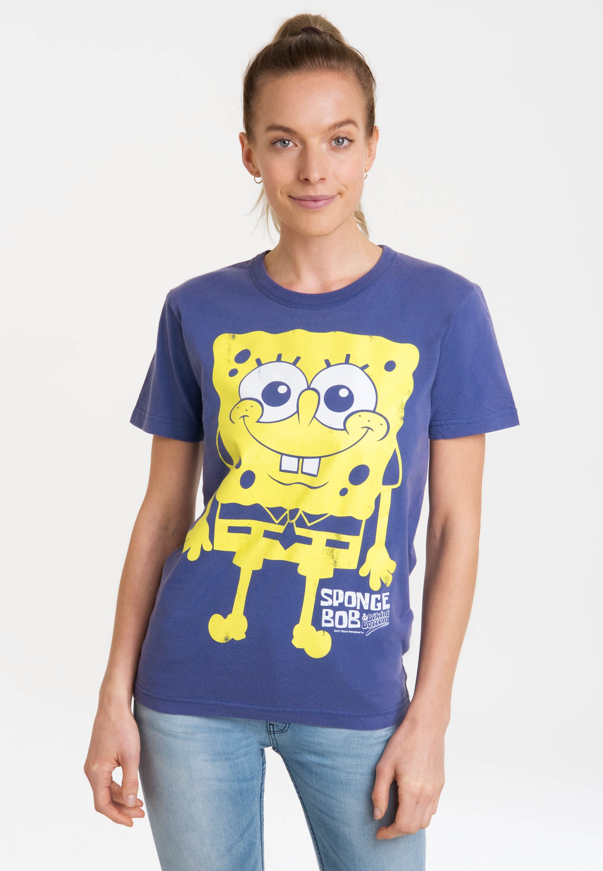 Print | bestellen Schwammkopf lizenziertem Ready«, LOGOSHIRT Im T-Shirt BAUR - mit »Spongebob