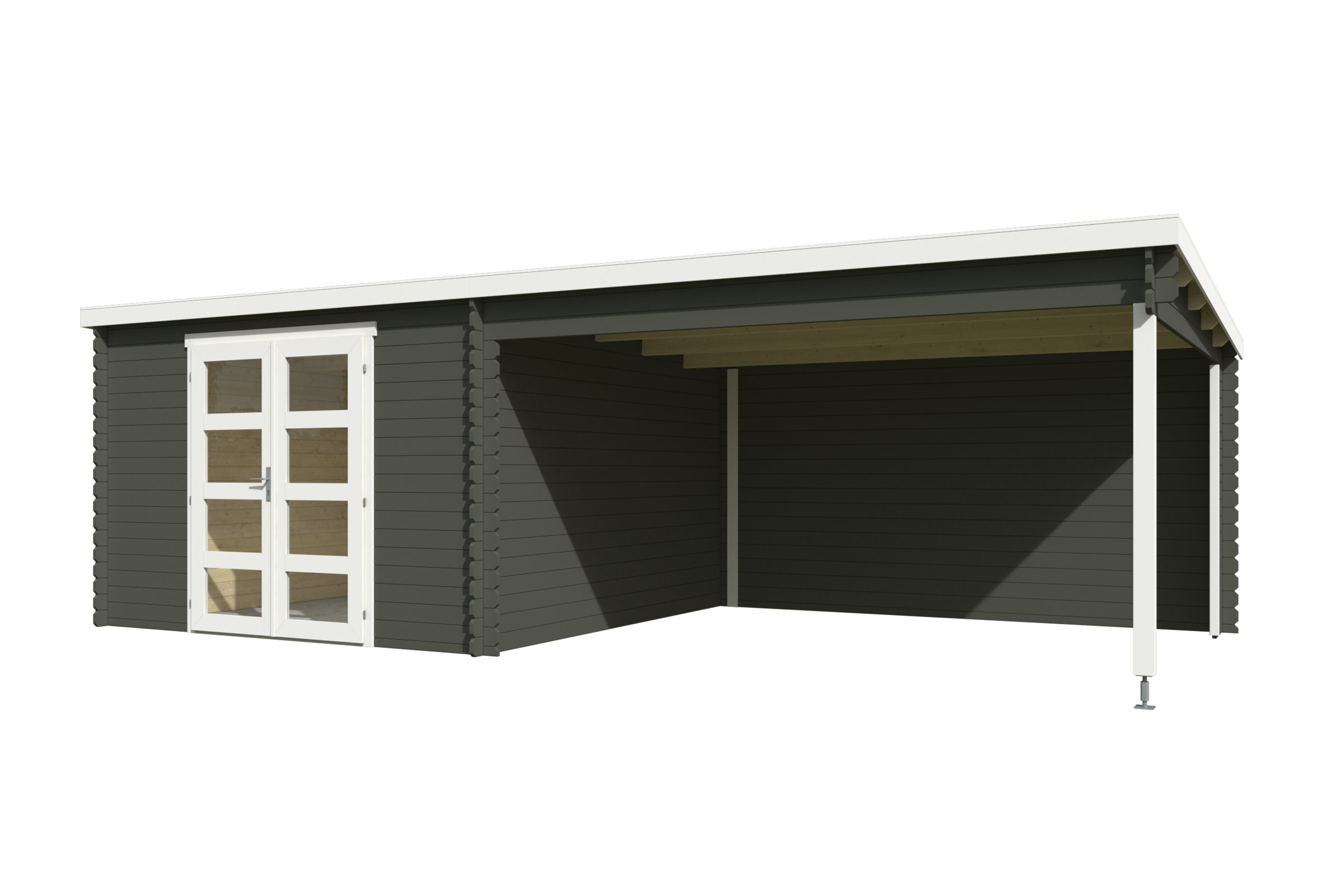 Nordic Holz Gartenhaus "New Orleans", (Unterstand inkl. Rückwand) günstig online kaufen