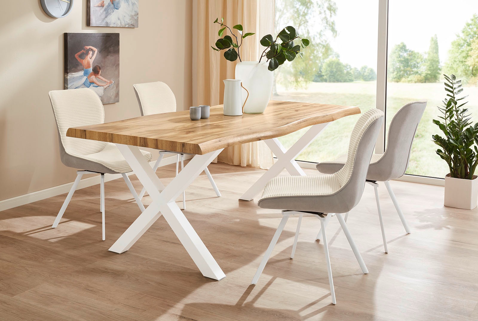 Jockenhöfer Gruppe 4-Fußstuhl "Mellum" (Set) 2 Stk.Inklusive Drehfunktion ( günstig online kaufen