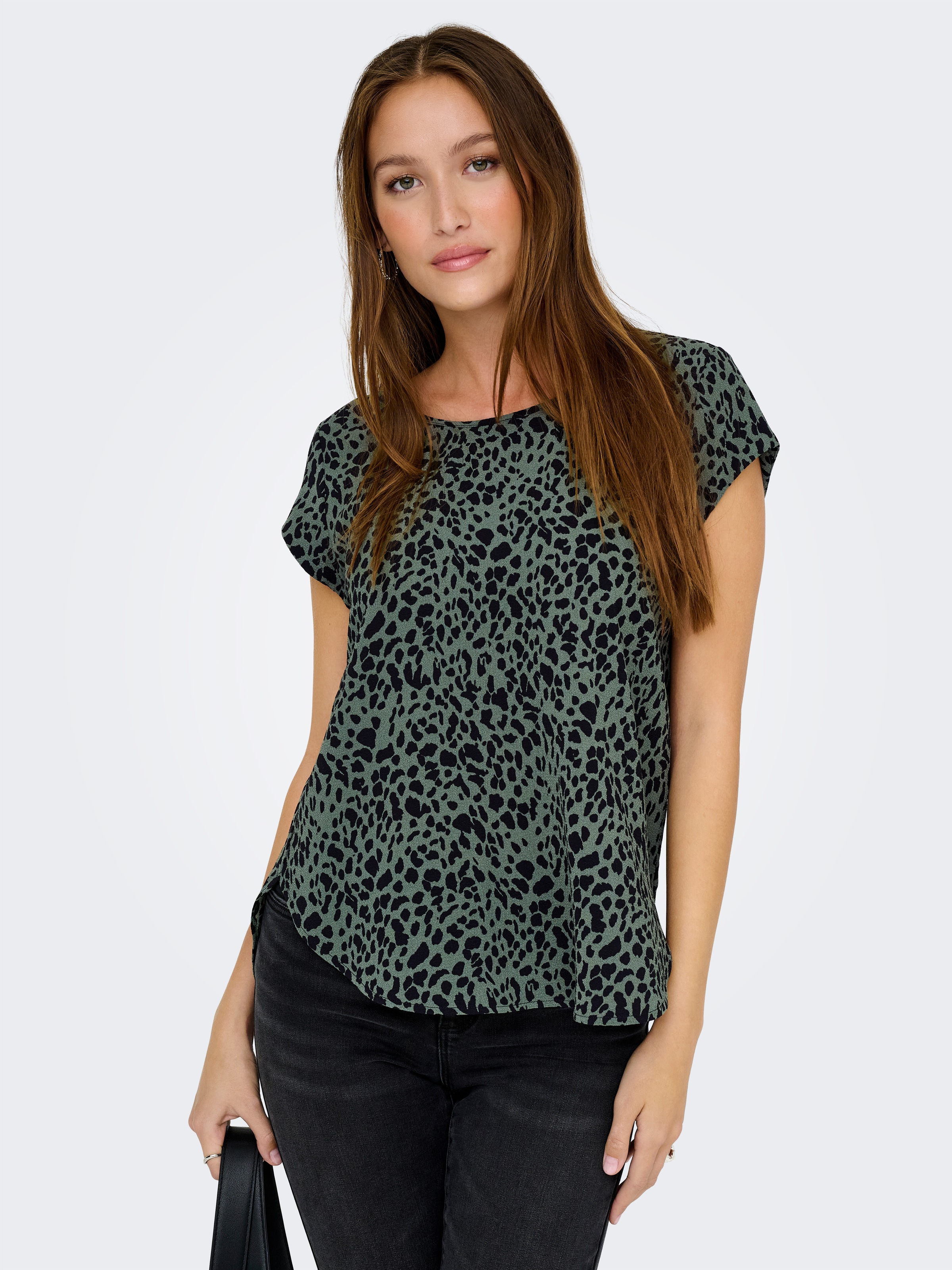 ONLY Shirtbluse "ONLVIC S/S AOP TOP NOOS PTM", mit Allover Druck günstig online kaufen
