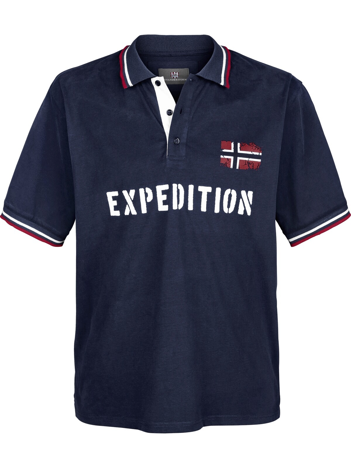 Jan Vanderstorm Poloshirt »Doppelpack Poloshirt JOHAN«, (2 tlg.), in zwei Designs (2er-Pack)