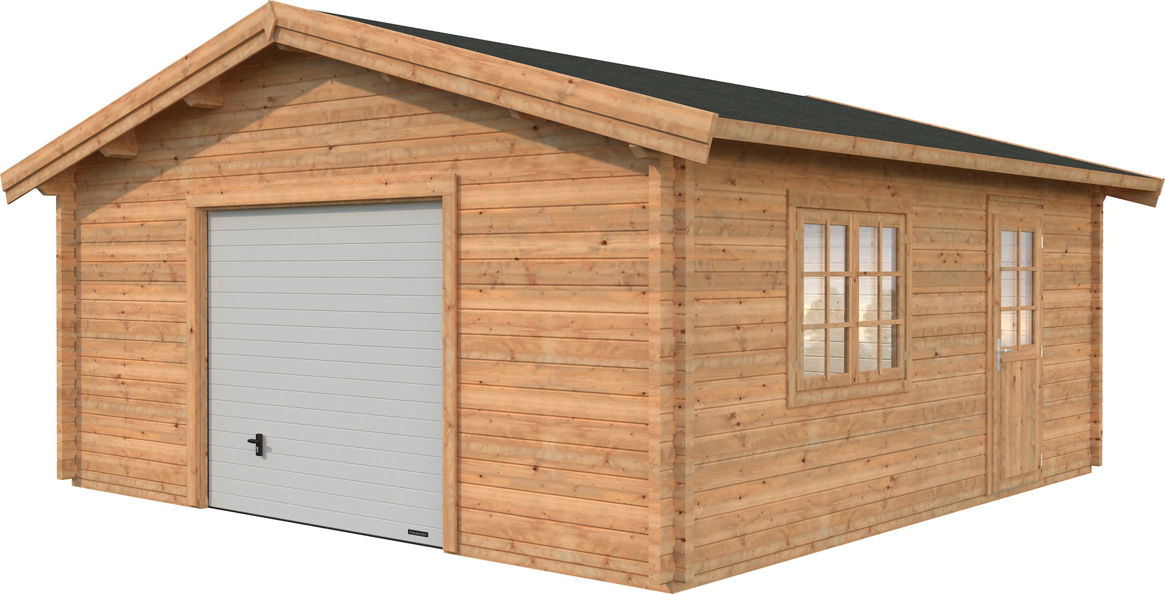 Palmako Garage »Roger«, BxTxH: 622x596x312 cm, mit Sektionaltor, hellbraun