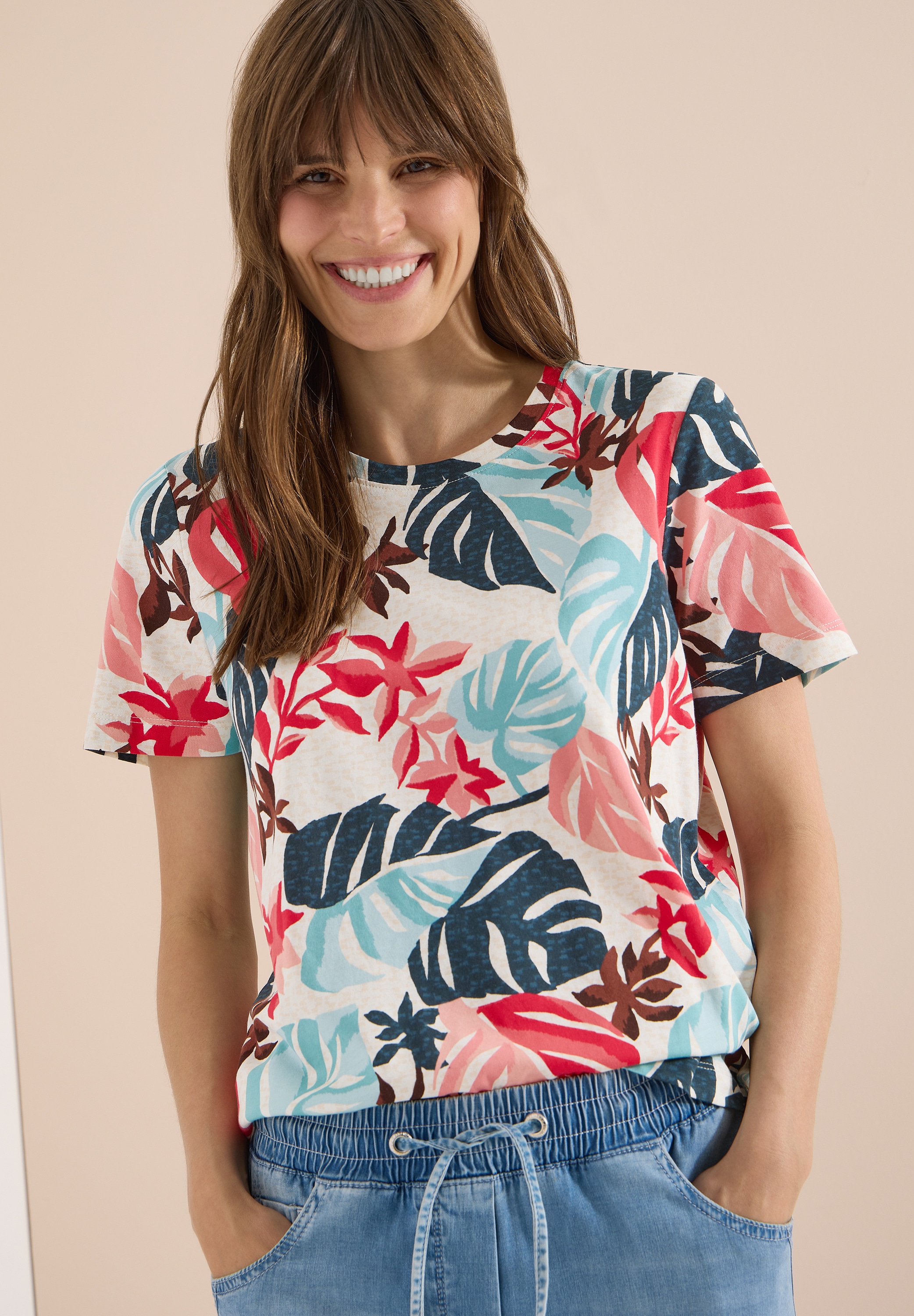 Cecil T-Shirt aus reiner Baumwolle