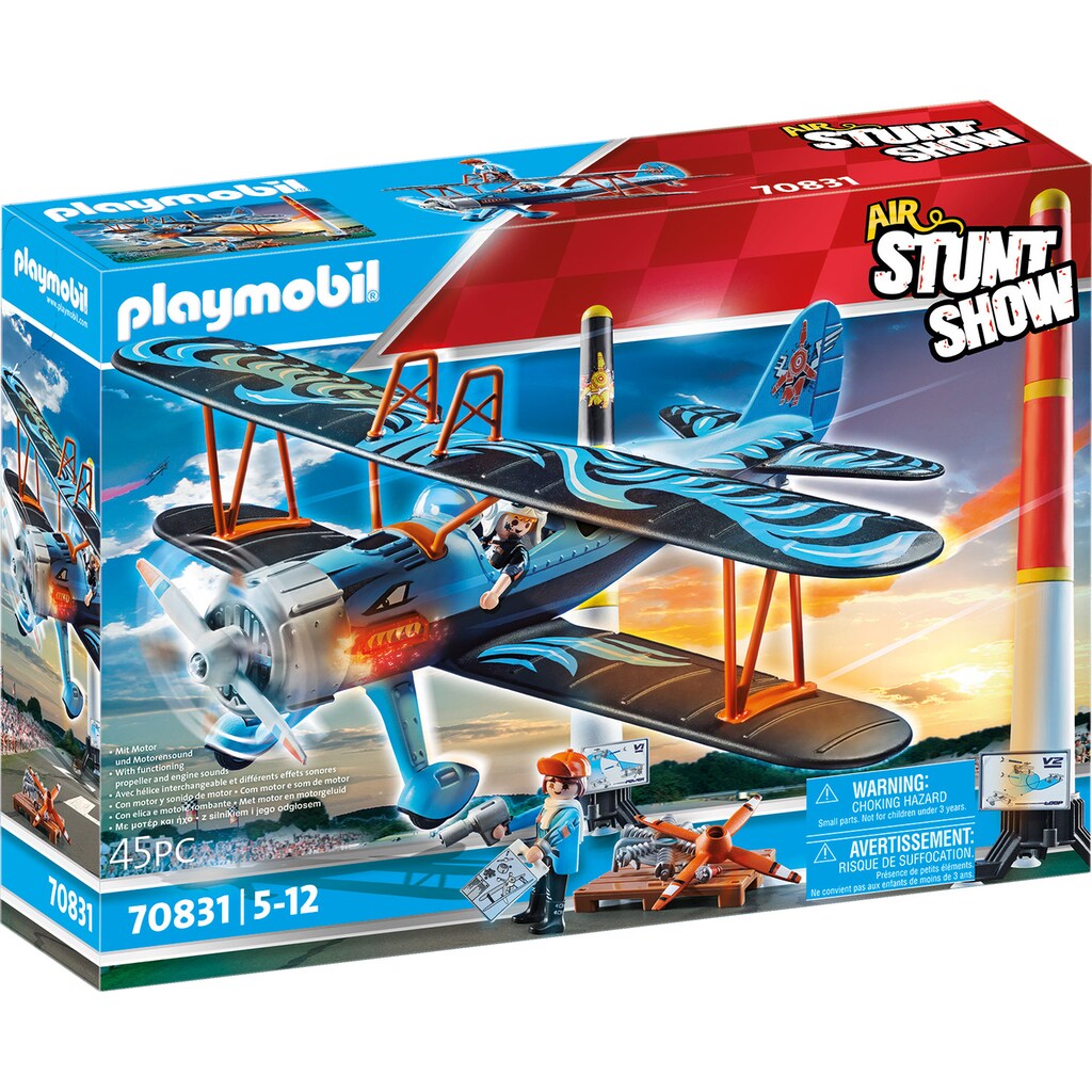 Playmobil® Konstruktions-Spielset »Doppeldecker "Phönix" (70831), Air Stuntshow«, (45 St.)