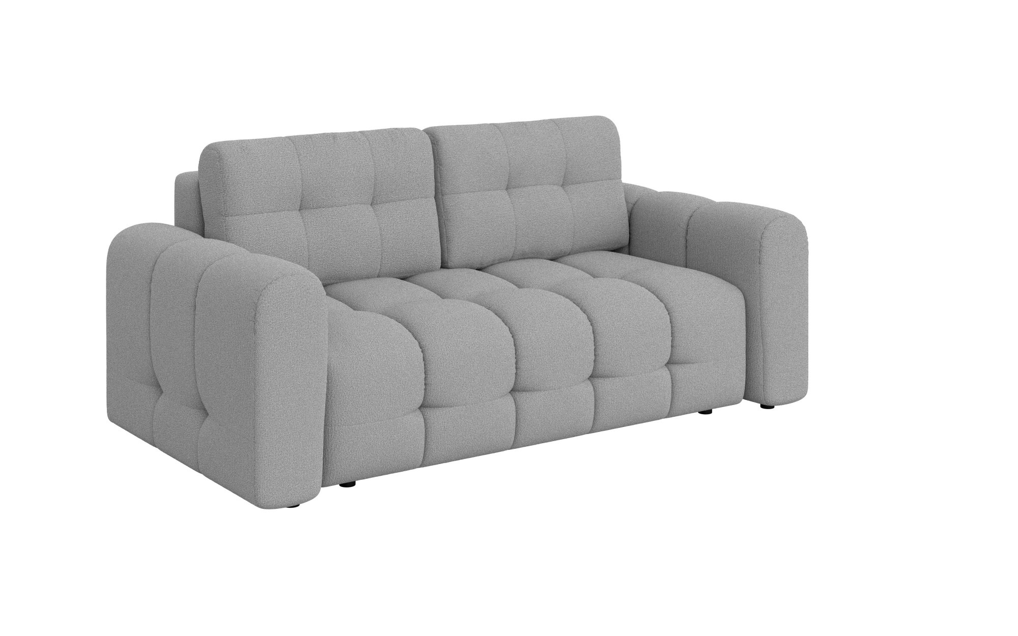 INOSIGN 2-Sitzer »Manilla, trendige Steppung, 2 Rückenkissen, B/T/H 195/107/91 cm«, mit Wellenunterfederung, in verschiedenen Materialien und Farben