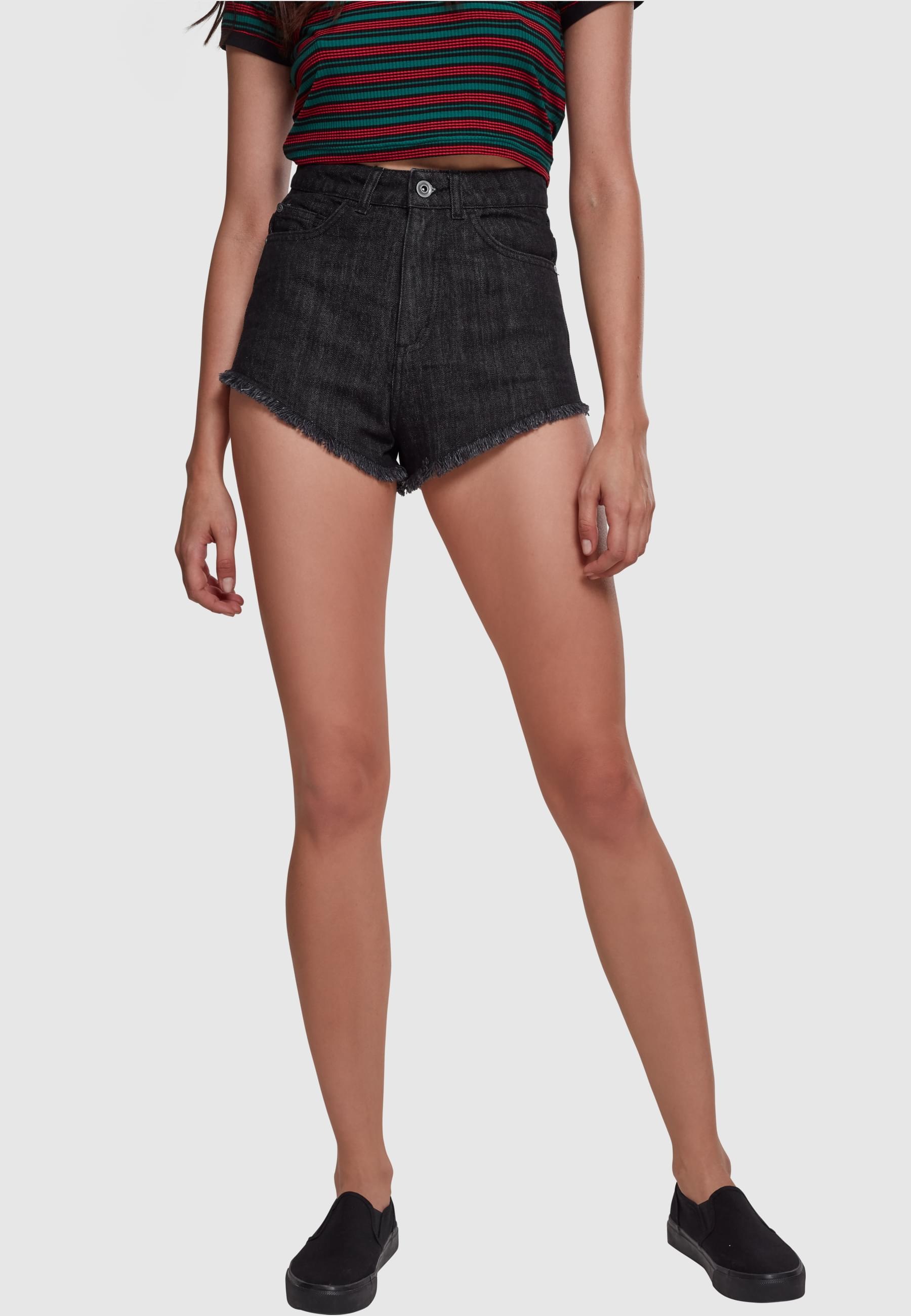 URBAN CLASSICS Stoffhose »Urban Classics Damen Ladies Denim Hotpants«, (1 tlg.)