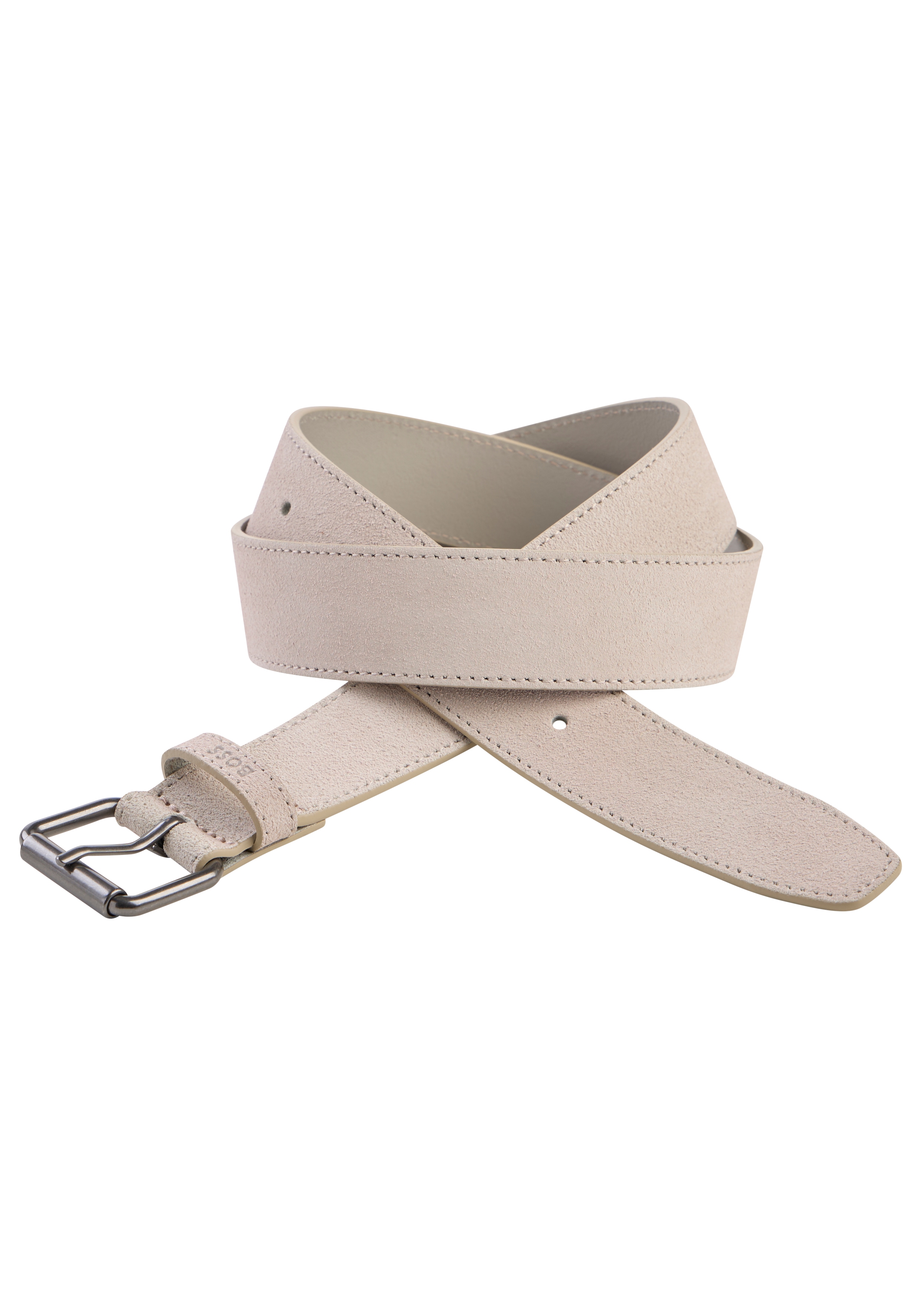 BOSS Ledergürtel "Narun-Sd Sz35" aus Veloursleder, Made in Italy