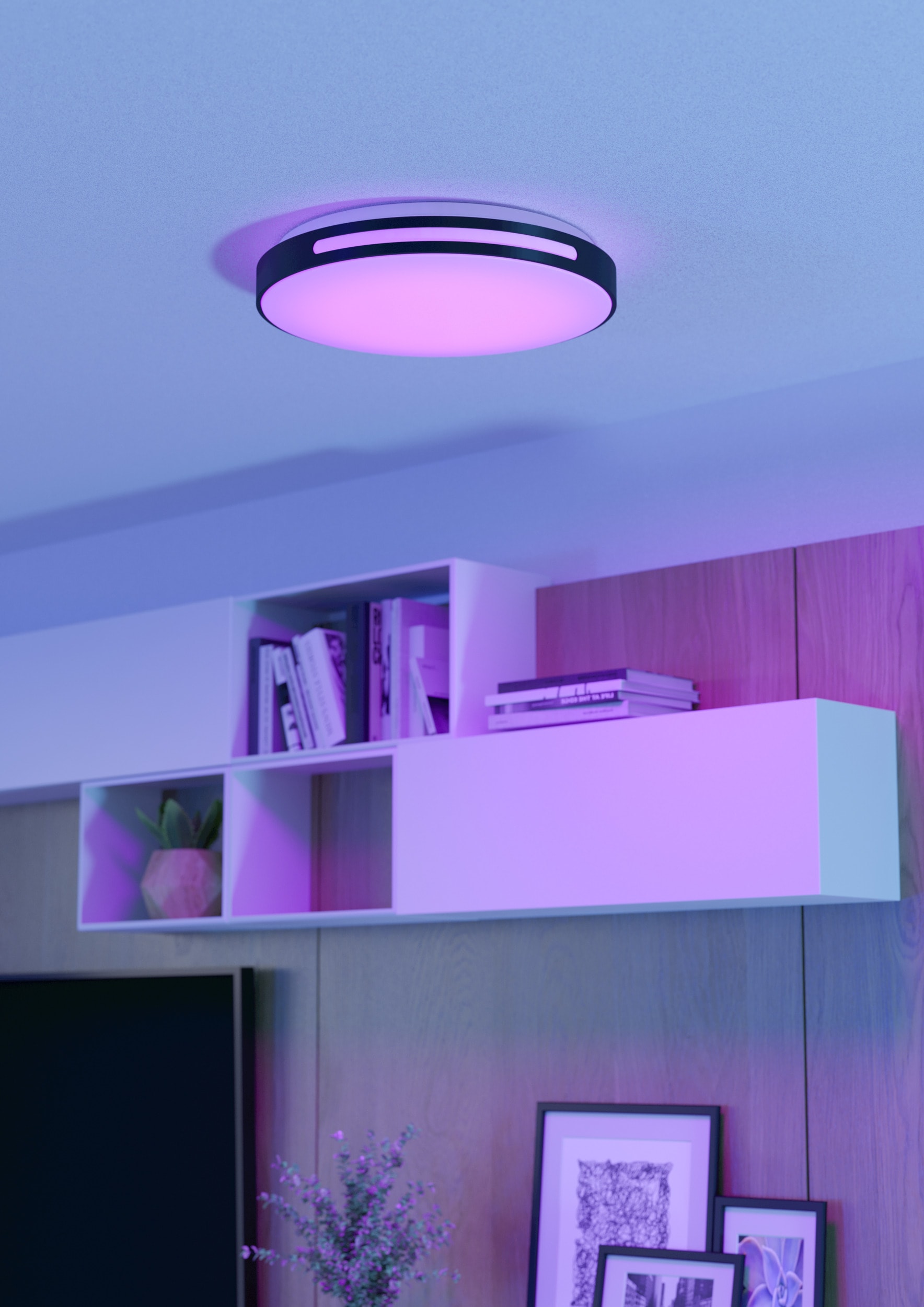 EGLO LED Deckenleuchte »MONTEGRANARO-Z Deckenlampe, Disco-Modus, ZigBee 3.0, Wohnzimmerlampe« LED-Modul 1 Stk. RGB | warmweiß - kaltweiß Fernbedienung inkl., App / Sprachsteuerung Alexa, H:7,7cm x D:39,4 cm