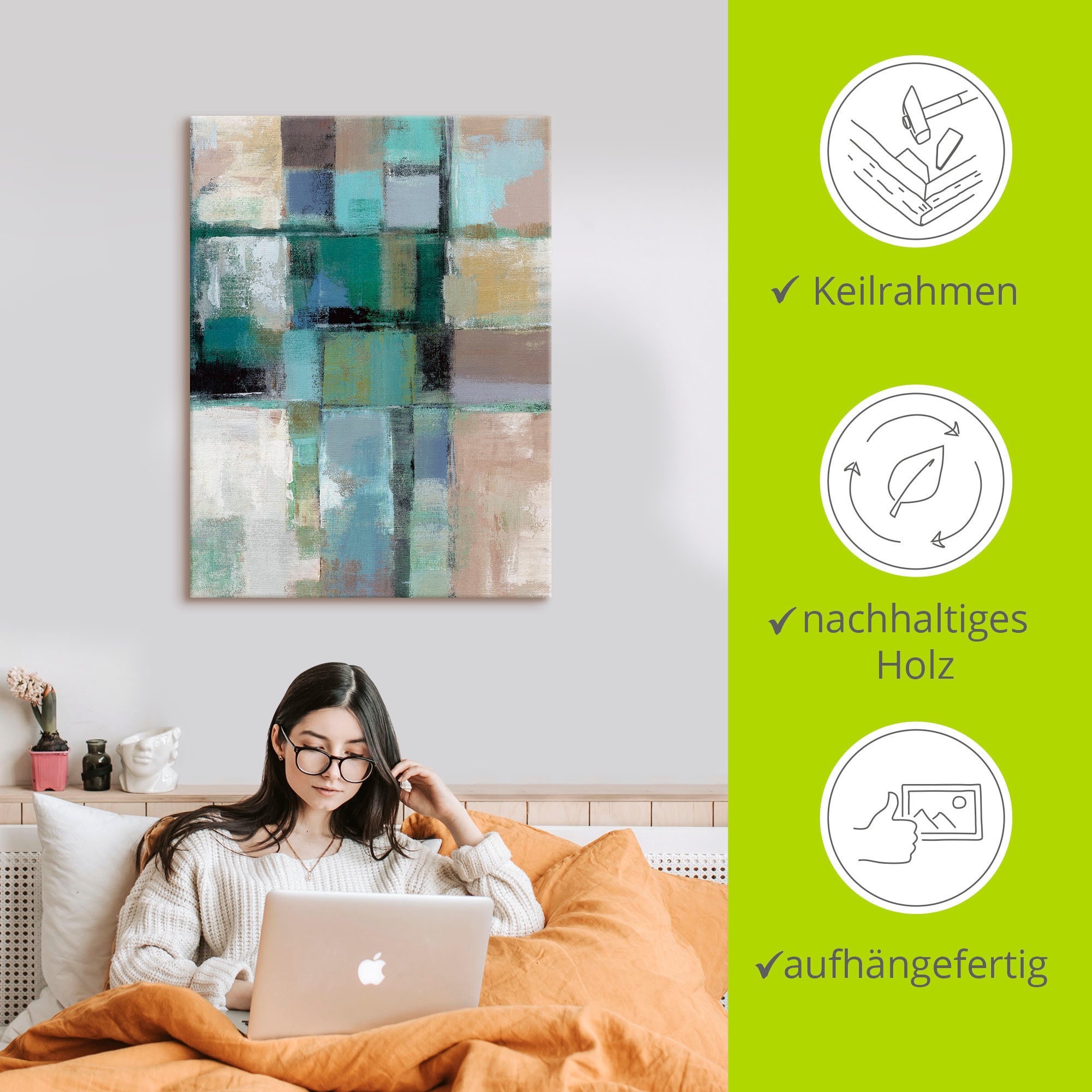 Artland Wandbild »Inselfarben II«, Muster, (1 St.), als Leinwandbild, Poster in verschied. Größen