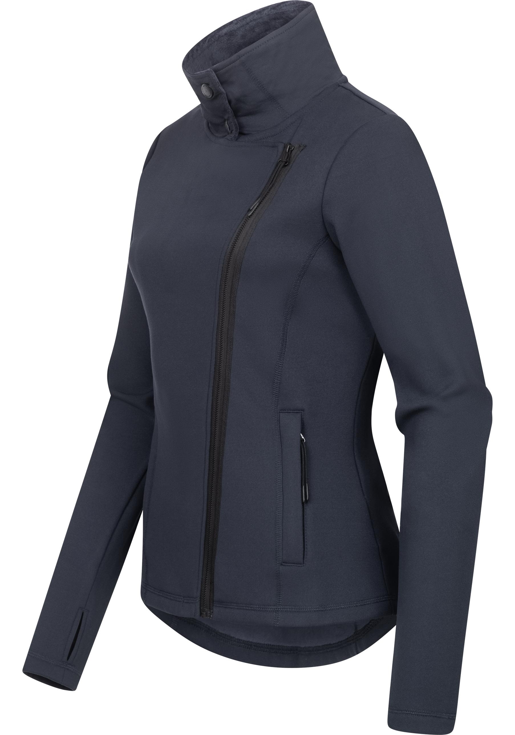 Ragwear Sweatjacke »Saskie«, Modische Damen Kapuzenjacke mit kuschlig weichem Innenfutter