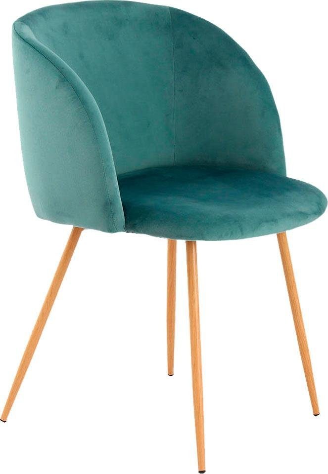 Kayoom Polsterstuhl "Stuhl Celina 110 2er-Set Grau,samtweicher Bezug in mod günstig online kaufen