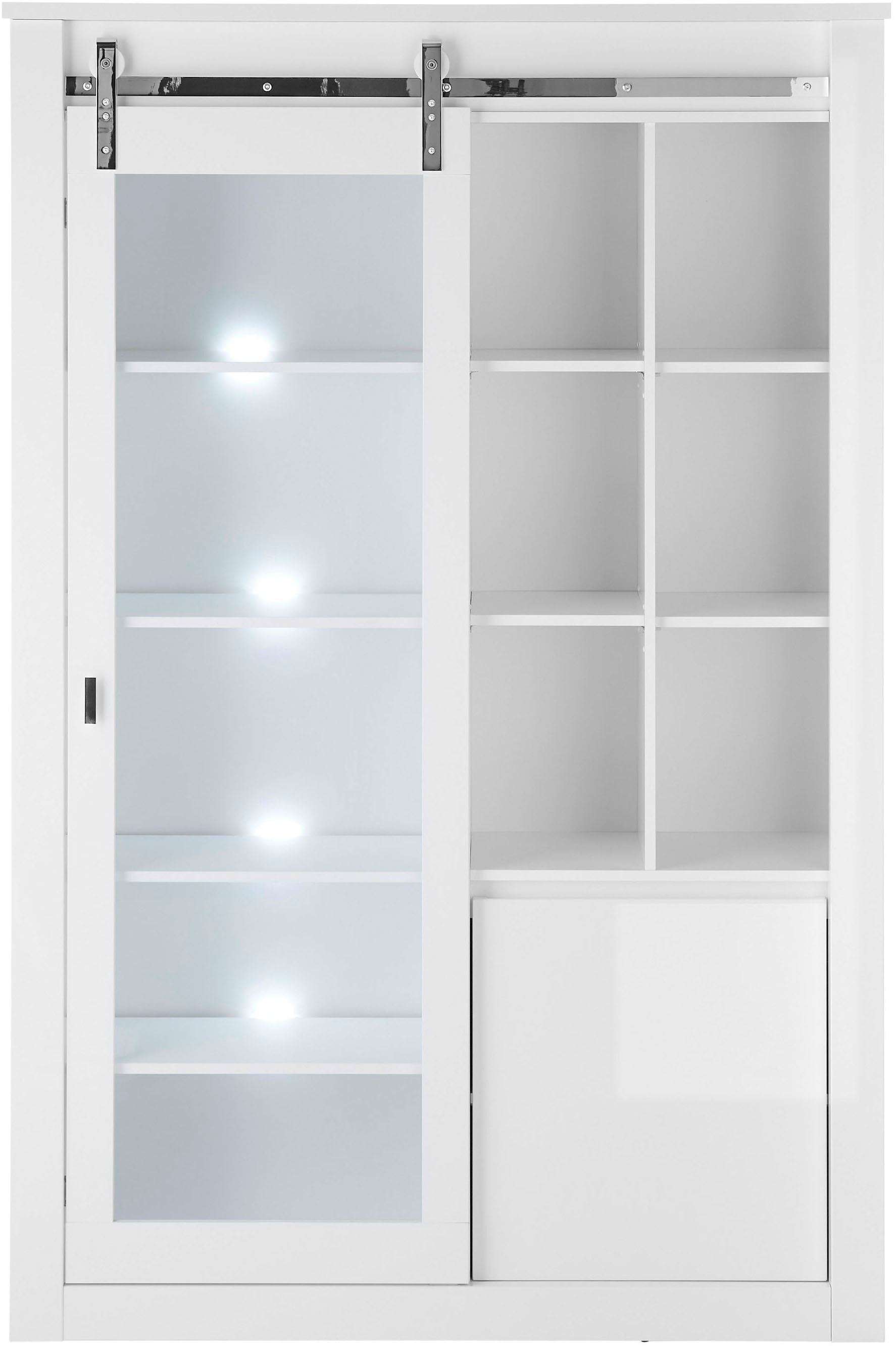 Thumbnail - Home affaire Vitrine "Daytona, moderner Hochschrank, Glasvitrine in Weiß Hochglanz"