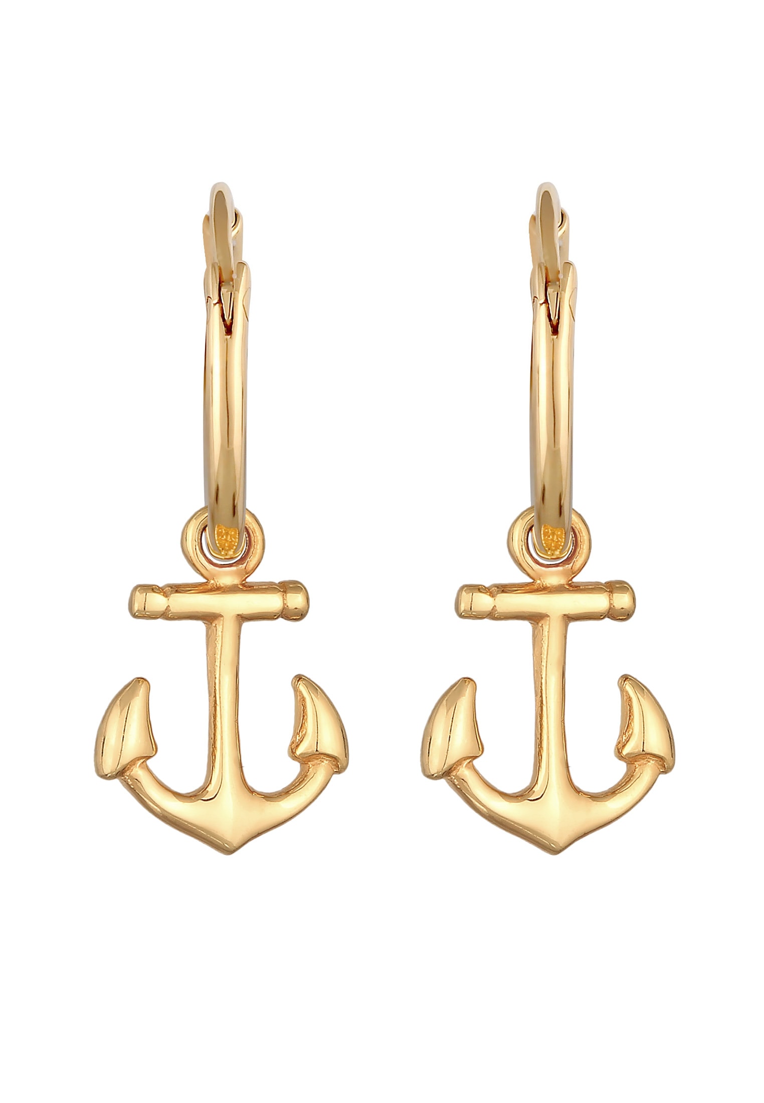 Elli Paar Creolen »Creolen Anker Maritim 925 Silber«