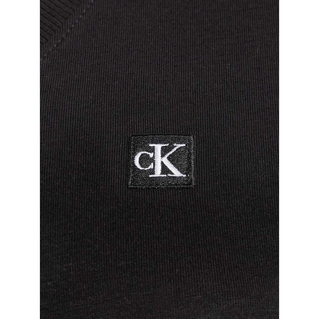 Calvin Klein Jeans Plus T-Shirt »PLUS CK EMBRO BADGE V-NECK TEE«, Große Größen