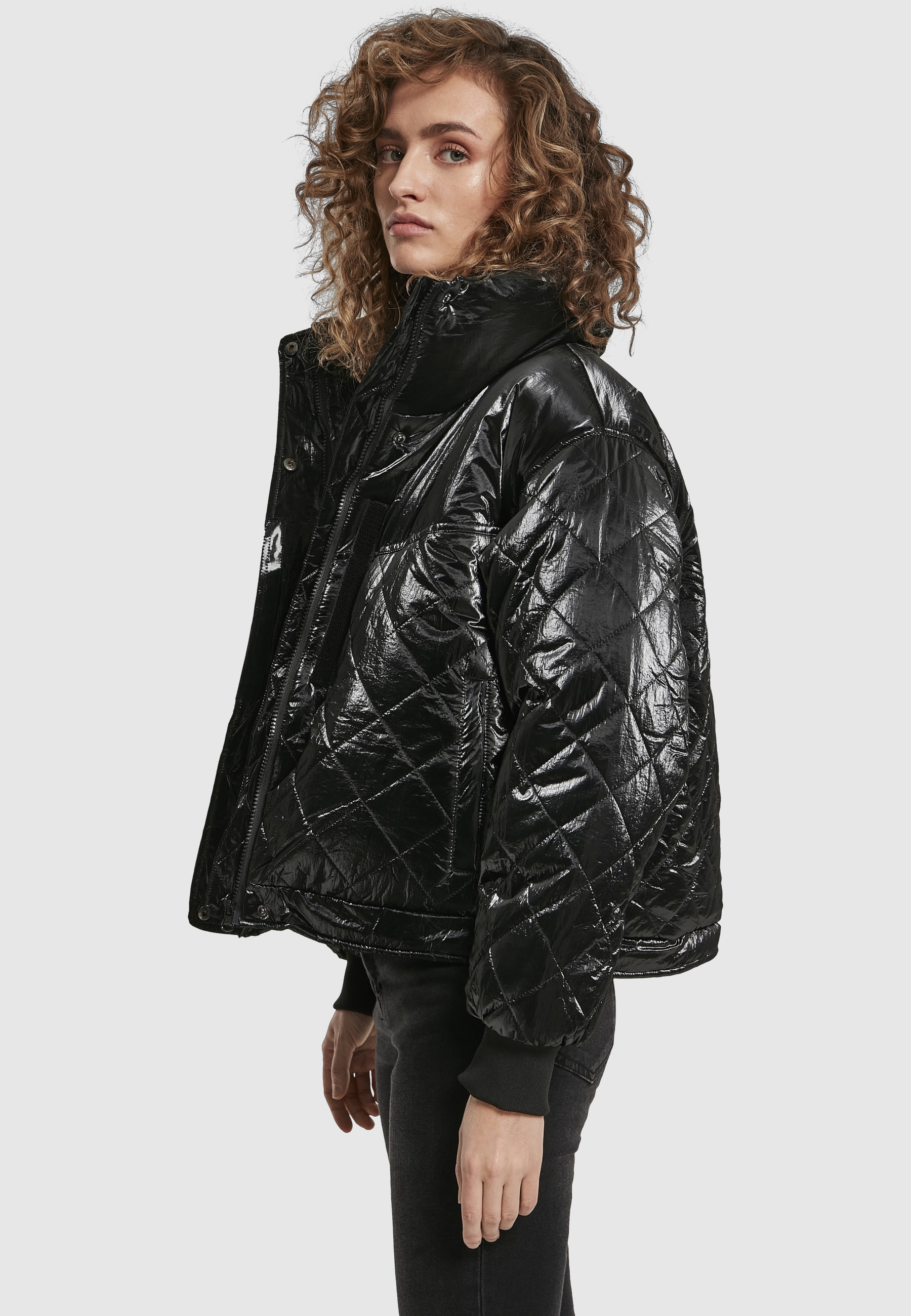 URBAN CLASSICS Winterjacke »Urban Classics Damen« 1 Stk. tlg. ohne Kapuze