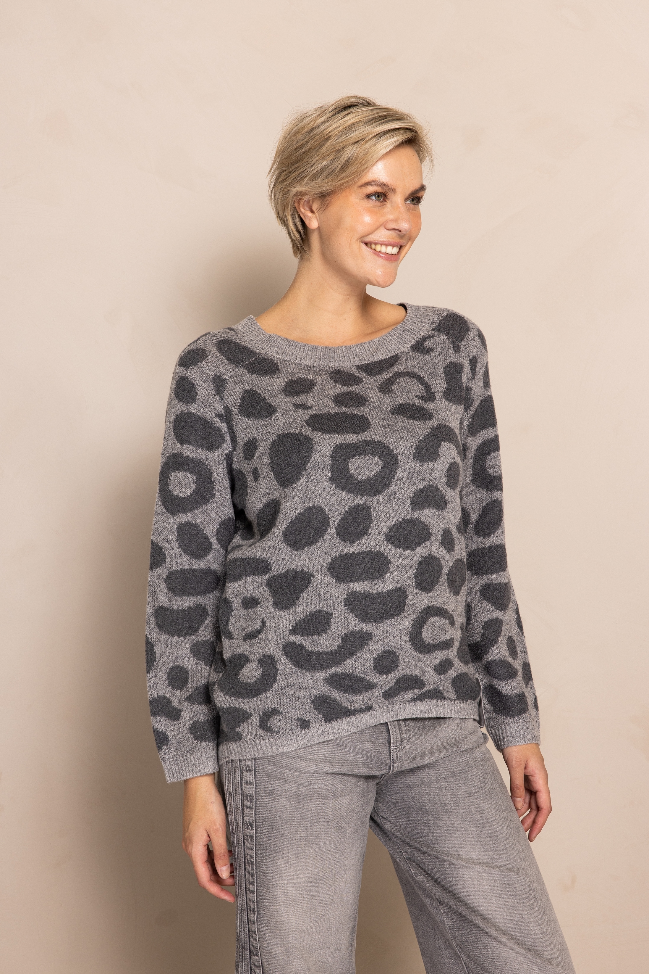Zhrill Strickpullover "ZHISABELLA" mit langen Ärmeln, aus Wollmischung, hüftlange Schnittform