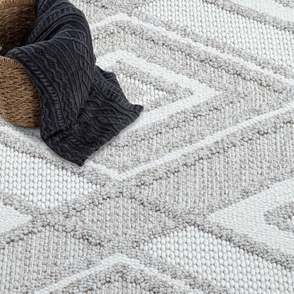 Carpet City Teppich »LINDO 8875«, rechteckig, Kurzflor, Hochtief-Muster/ 3D-Effekt, Fransen, Boho-Stil, Wohnzimmer