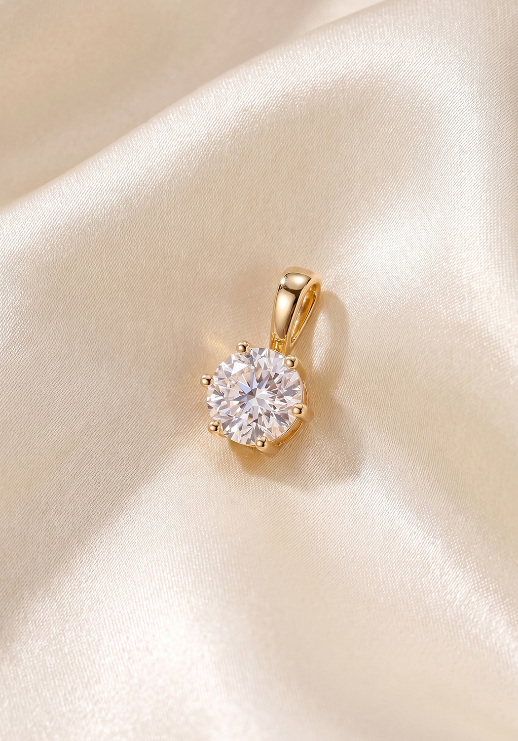 JOBO Kettenanhänger »Goldanhänger Solitär«  8 Karat 333 Gold mit Lab-Grown-Diamant 0,50 ct