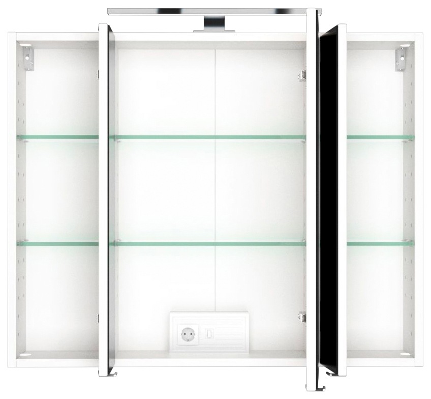 welltime Spiegelschrank »Malibu«, Breite 80 cm, mit Spiegeltüren und Türendämpfern
