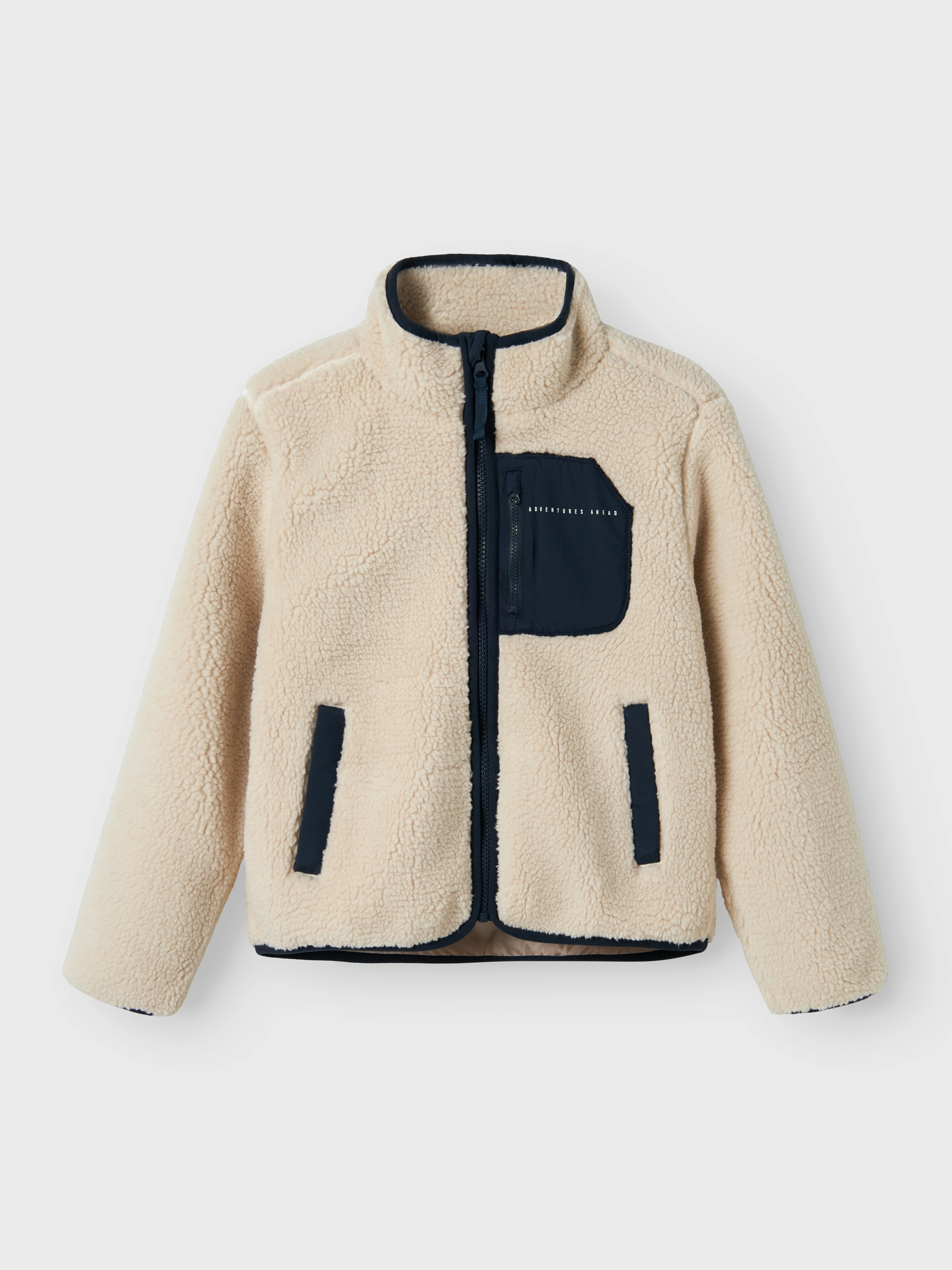 Name It Strickfleecejacke »NKNMATTIA SHERPA JACKET PB«, ohne Kapuze