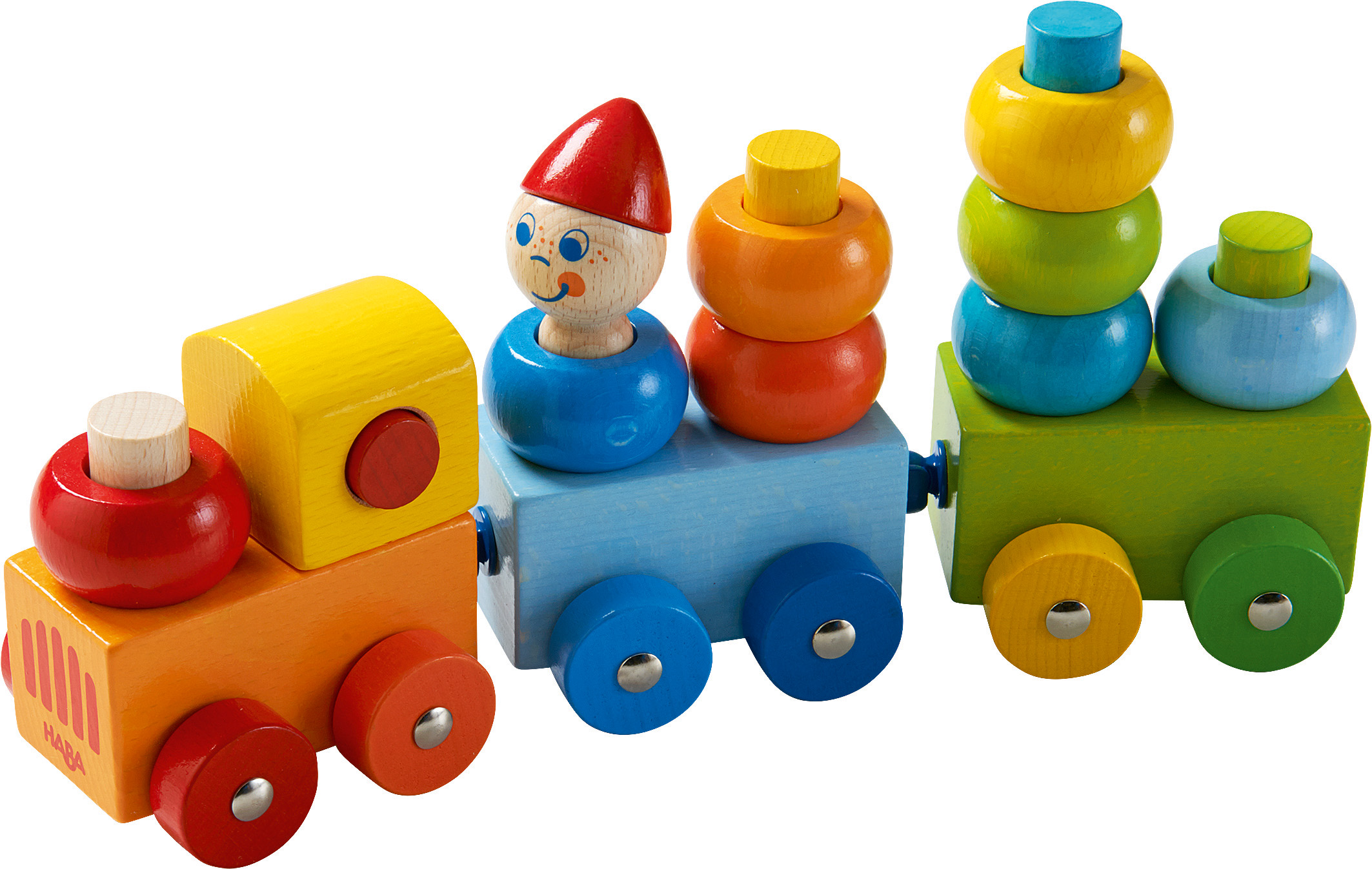Spielzeug-Eisenbahn »Holzspielzeug, Entdeckerzug Farbkringel«, aus Holz; Made in Germany