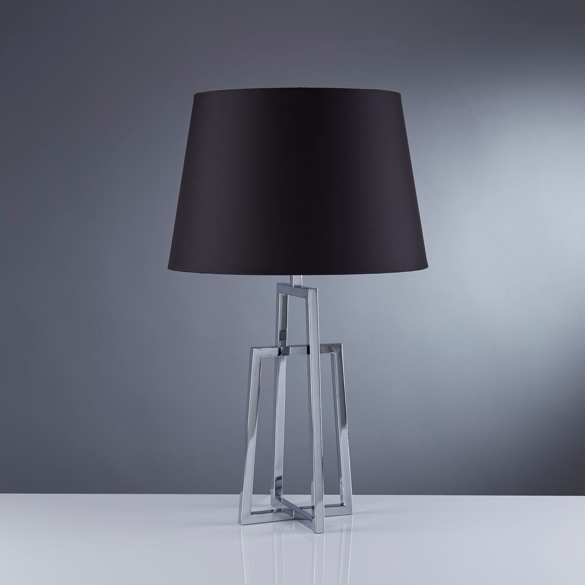 Searchlight Tischleuchte »York Tischleuchte - Chromsockel & schwarzer Schirm« E27 1 Stk.