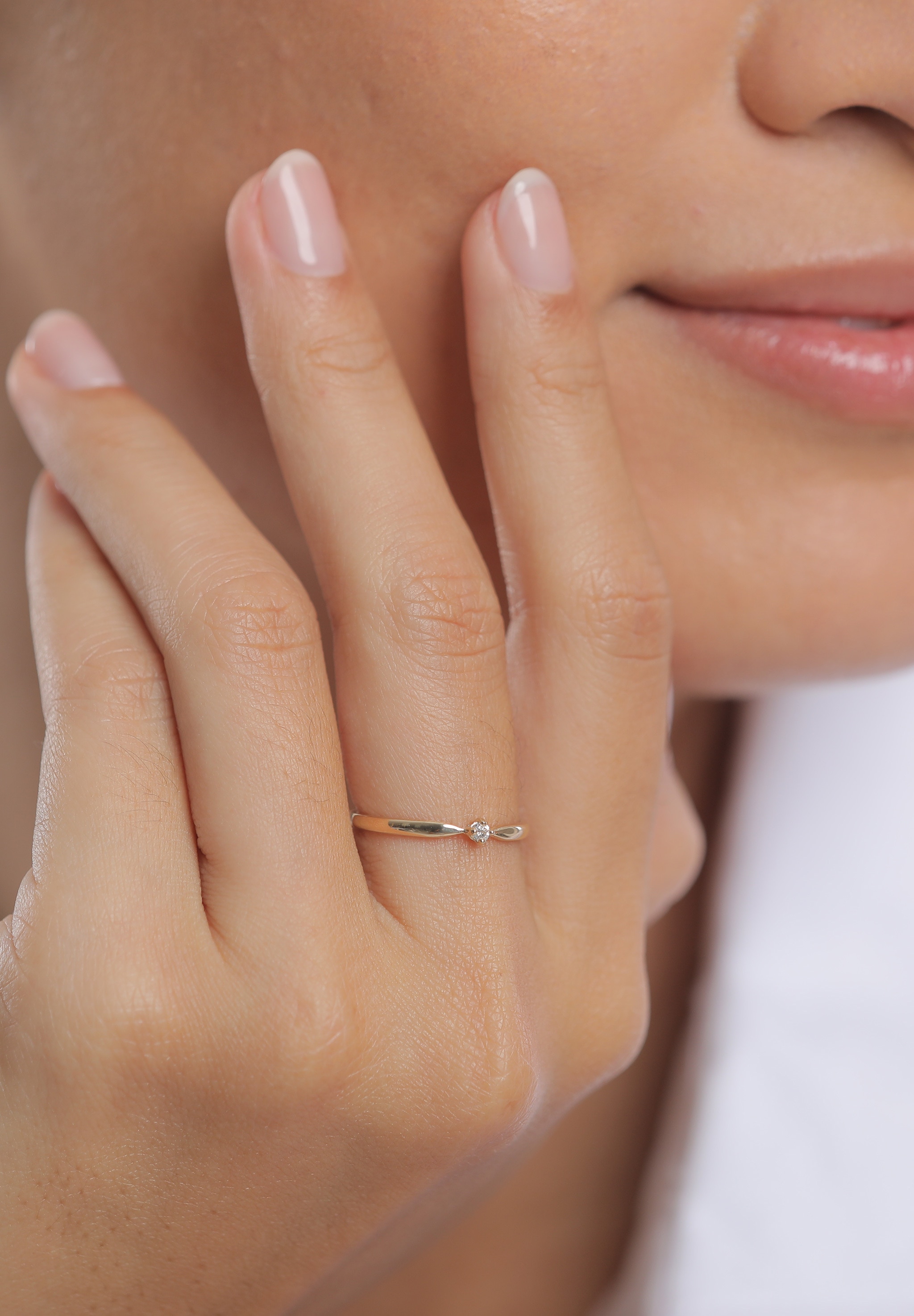 Elli DIAMONDS Verlobungsring »Verlobungsring Diamant Brillantschliff (0.03 ct) 585 Gelbgold«